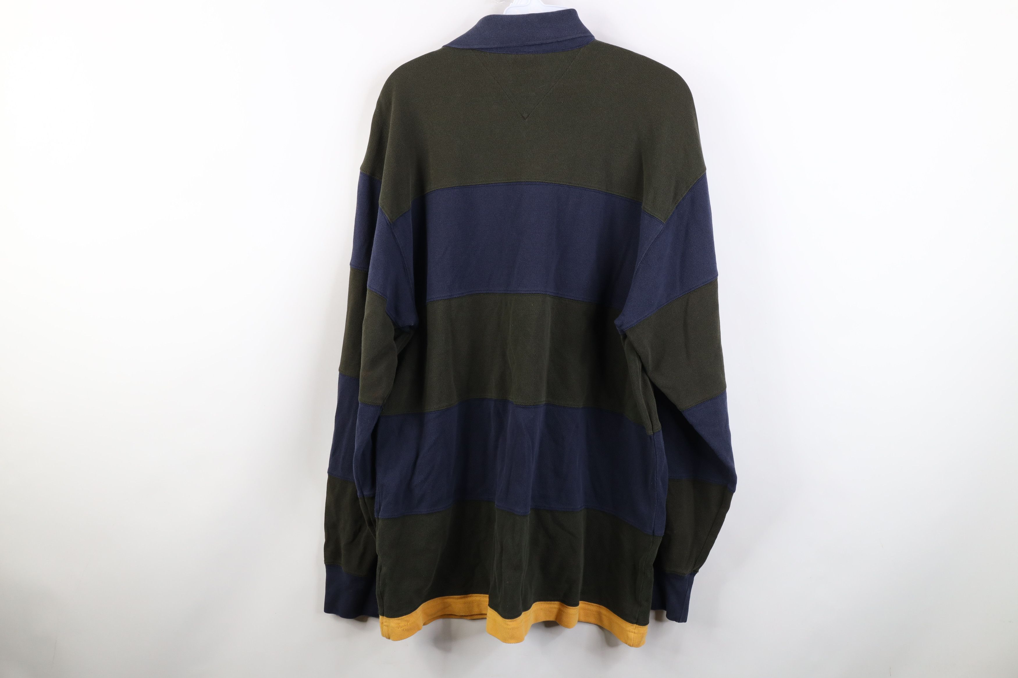 Tommy Hilfiger Vintage 90s Tommy Hilfiger Block Long Sleeve Rugby Polo Size US L / EU 52-54 / 3 - 13 Thumbnail