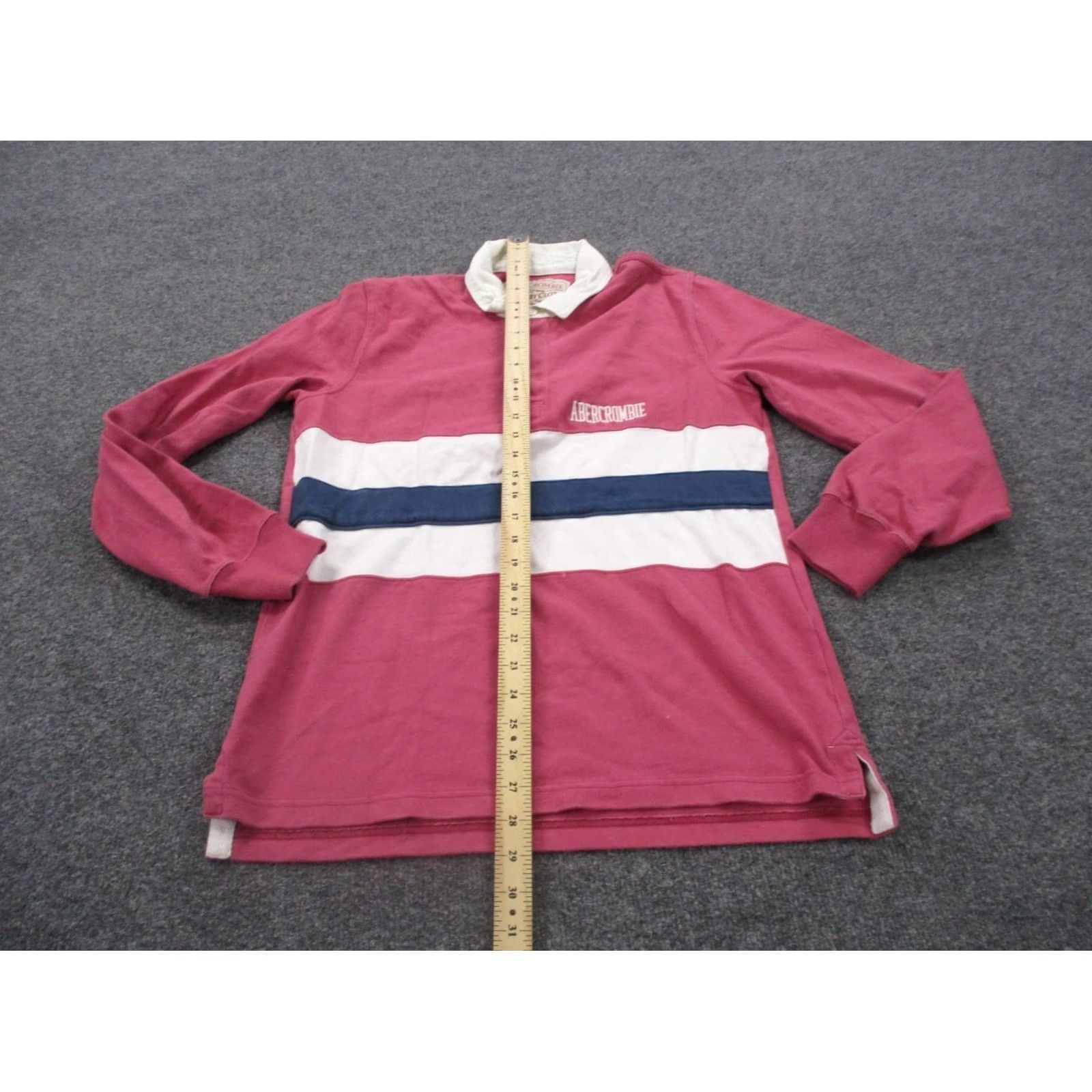 Abercrombie & Fitch Abercrombie Fitch Shirt Mens Pink Striped Polo Golf Rugby Preppy Sport Pullover Size US S / EU 44-46 / 1 - 3 Thumbnail