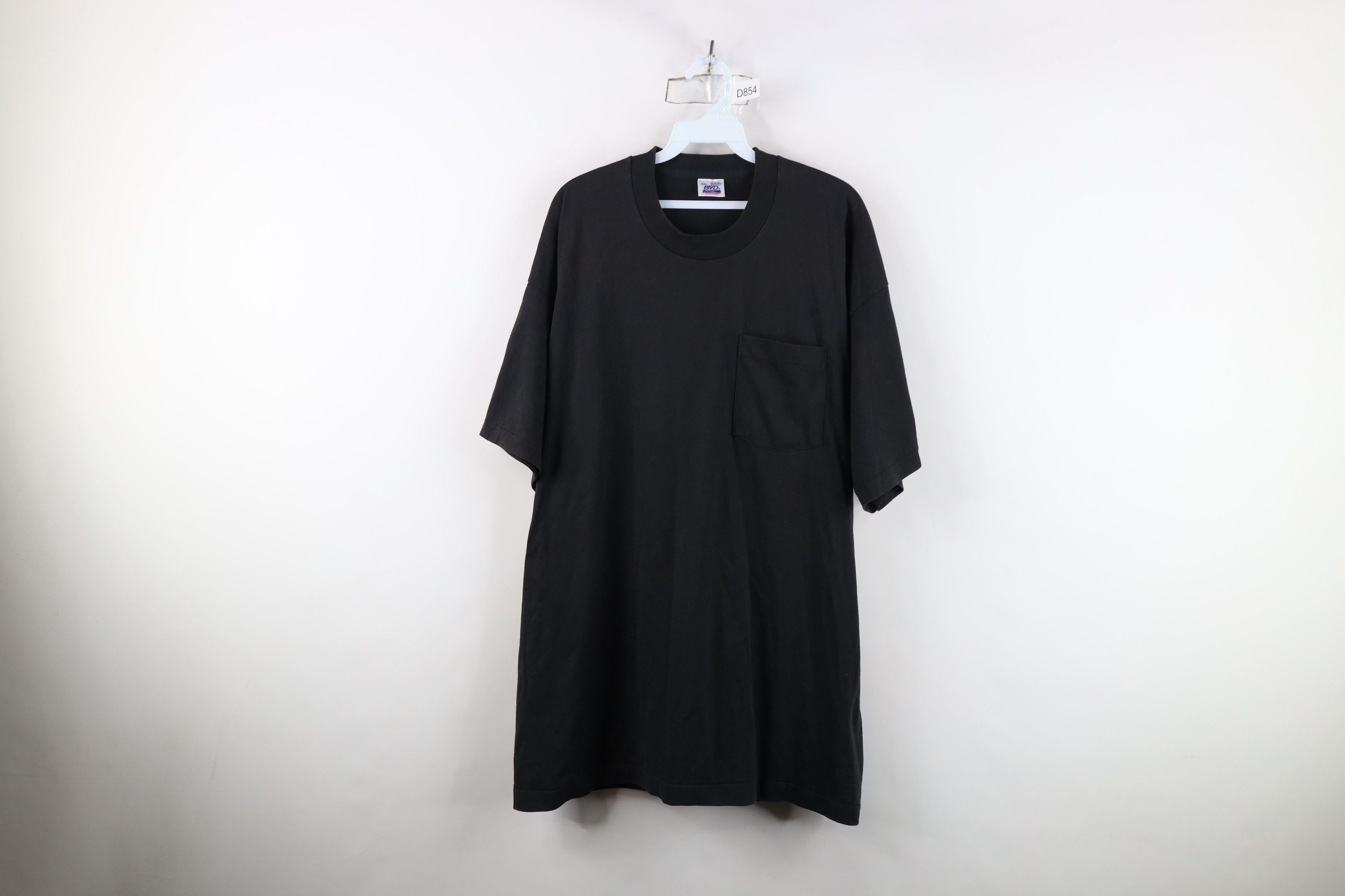 Vintage Vintage 90s Streetwear Heavyweight Pocket T-Shirt Black USA Size US XXL / EU 58 / 5 - 1 Thumbnail