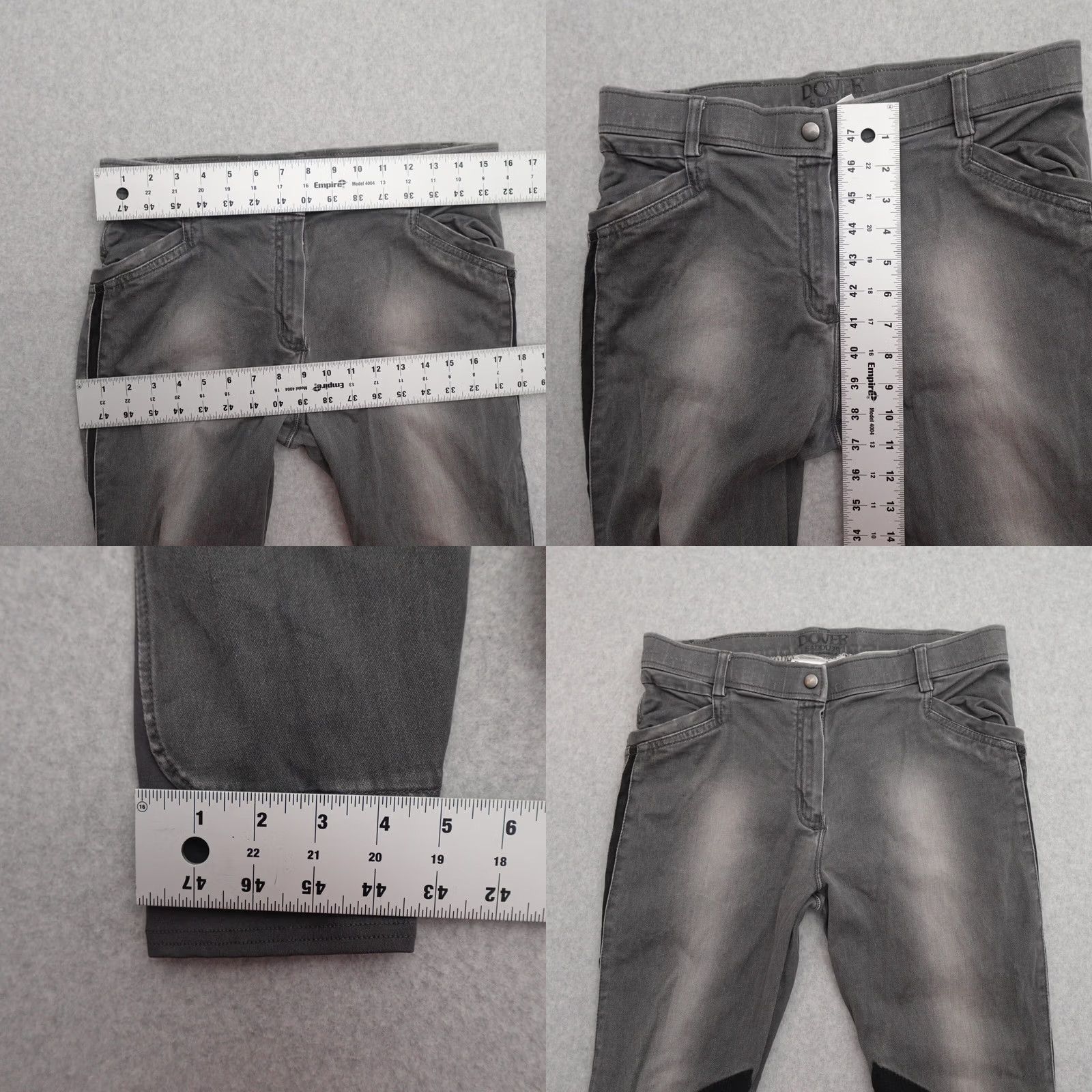 Vintage Dover Saddlery Breeches Pants Womens Size 30R Gray Cotton Elastane Skinny Jeans Shirt? Size 30" / US 8 / IT 44 - 8 Thumbnail