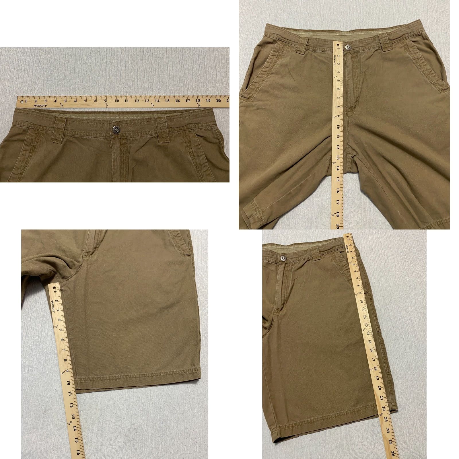 Vintage Columbia Men's Shorts Cargo Pocket Regular Size 38 Khaki Brown Canvas Cotton Summer Outdoor Size US 38 / EU 54 - 8 Thumbnail