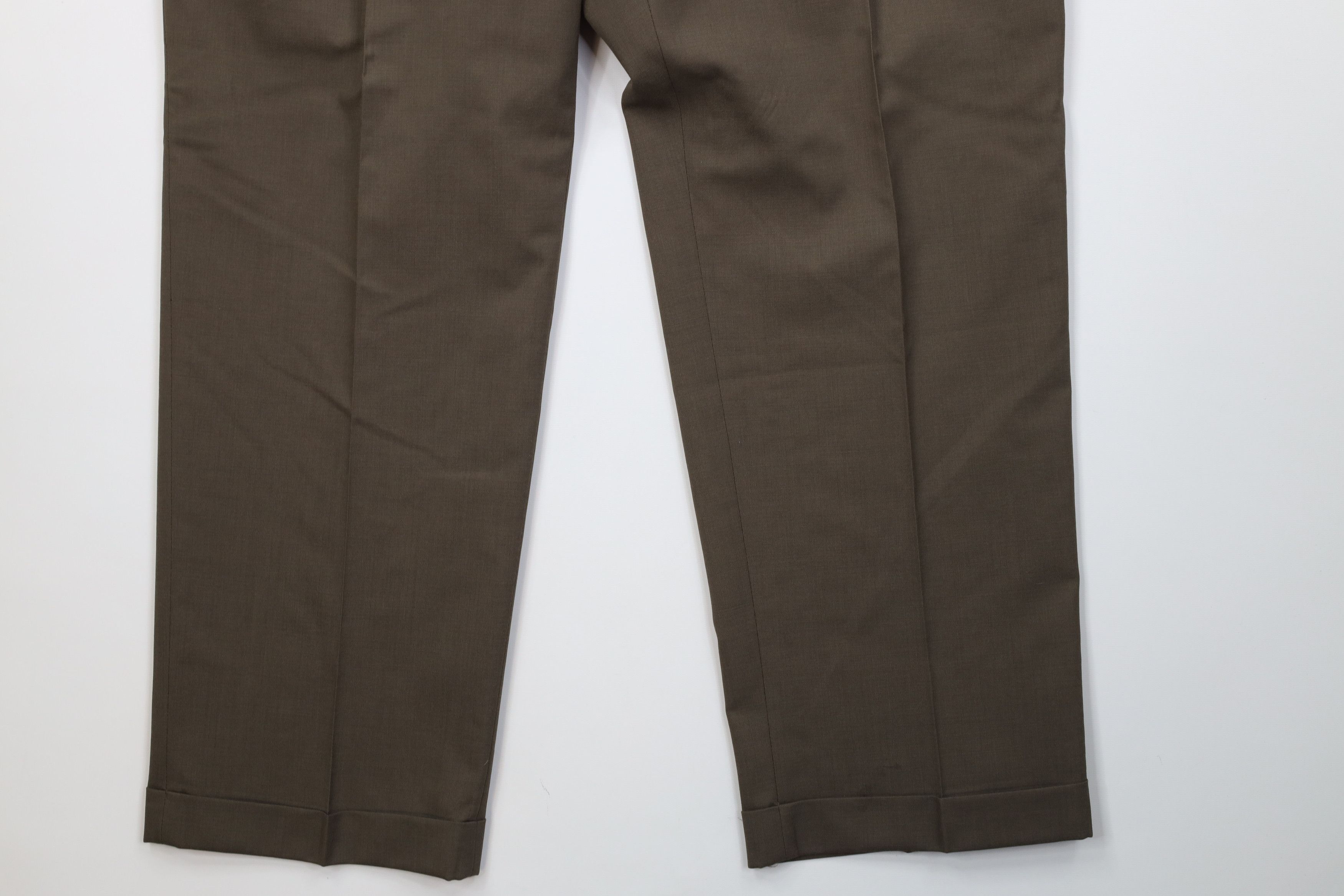 Ralph Lauren Vintage 90s Ralph Lauren Pleated Wide Leg Chino Pants Brown Size US 38 / EU 54 - 5 Thumbnail