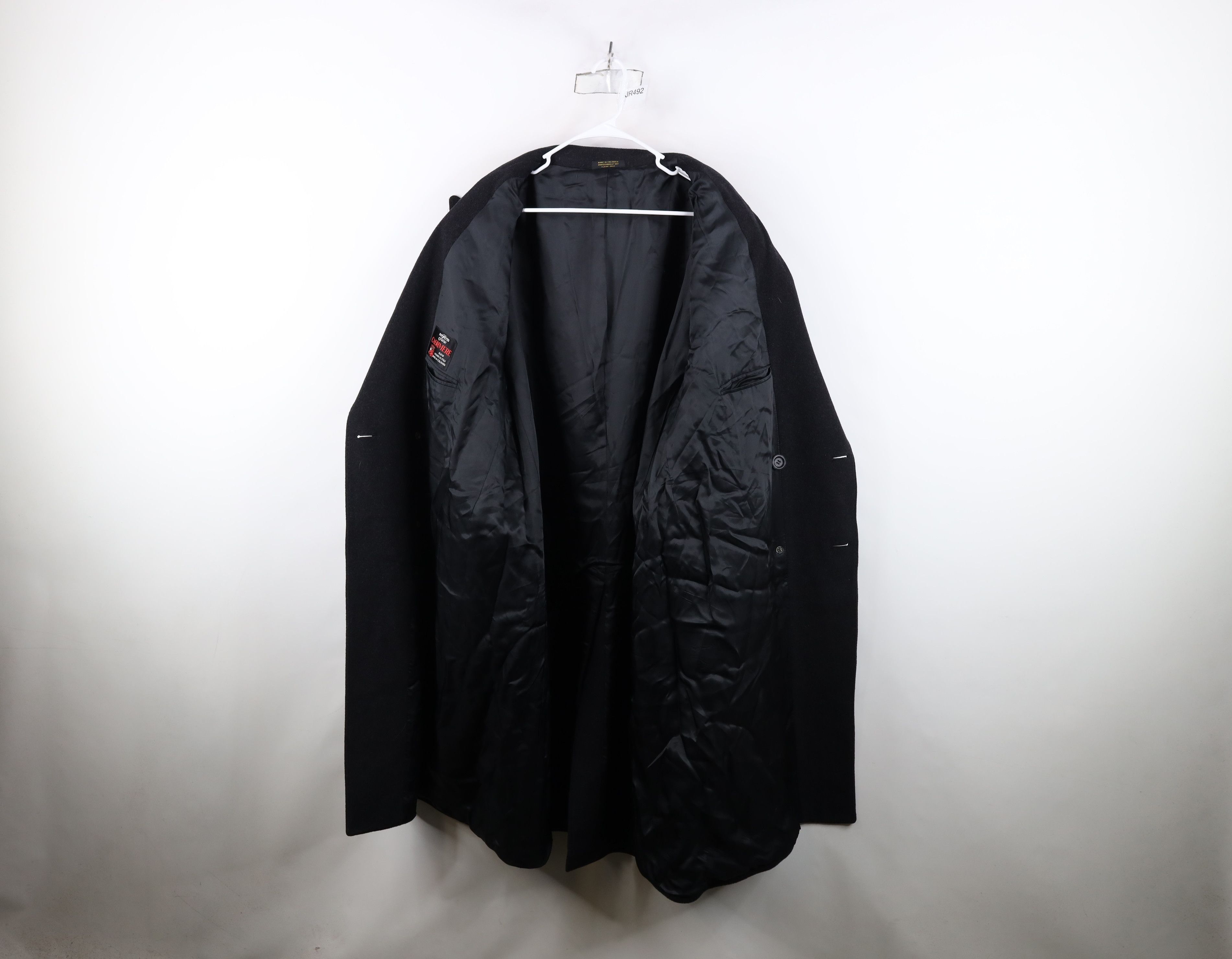 Vintage Vintage 90s Rockabilly Double Breasted Overcoat Jacket Black Size US XXL / EU 58 / 5 - 10 Thumbnail
