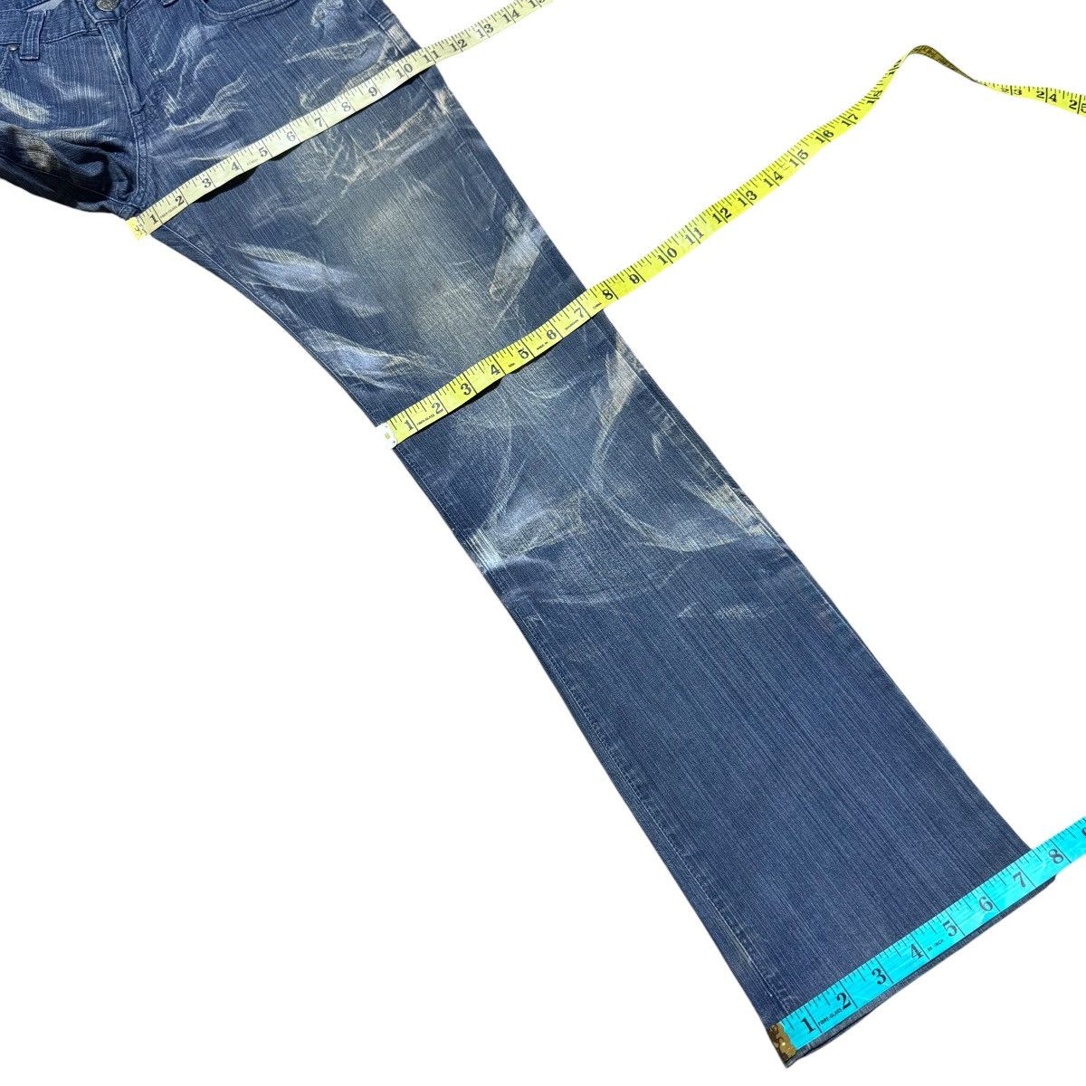 Tornado Mart Tornado Mart Whisker Denim Flare Jeans Size US 30 / EU 46 - 17 Thumbnail