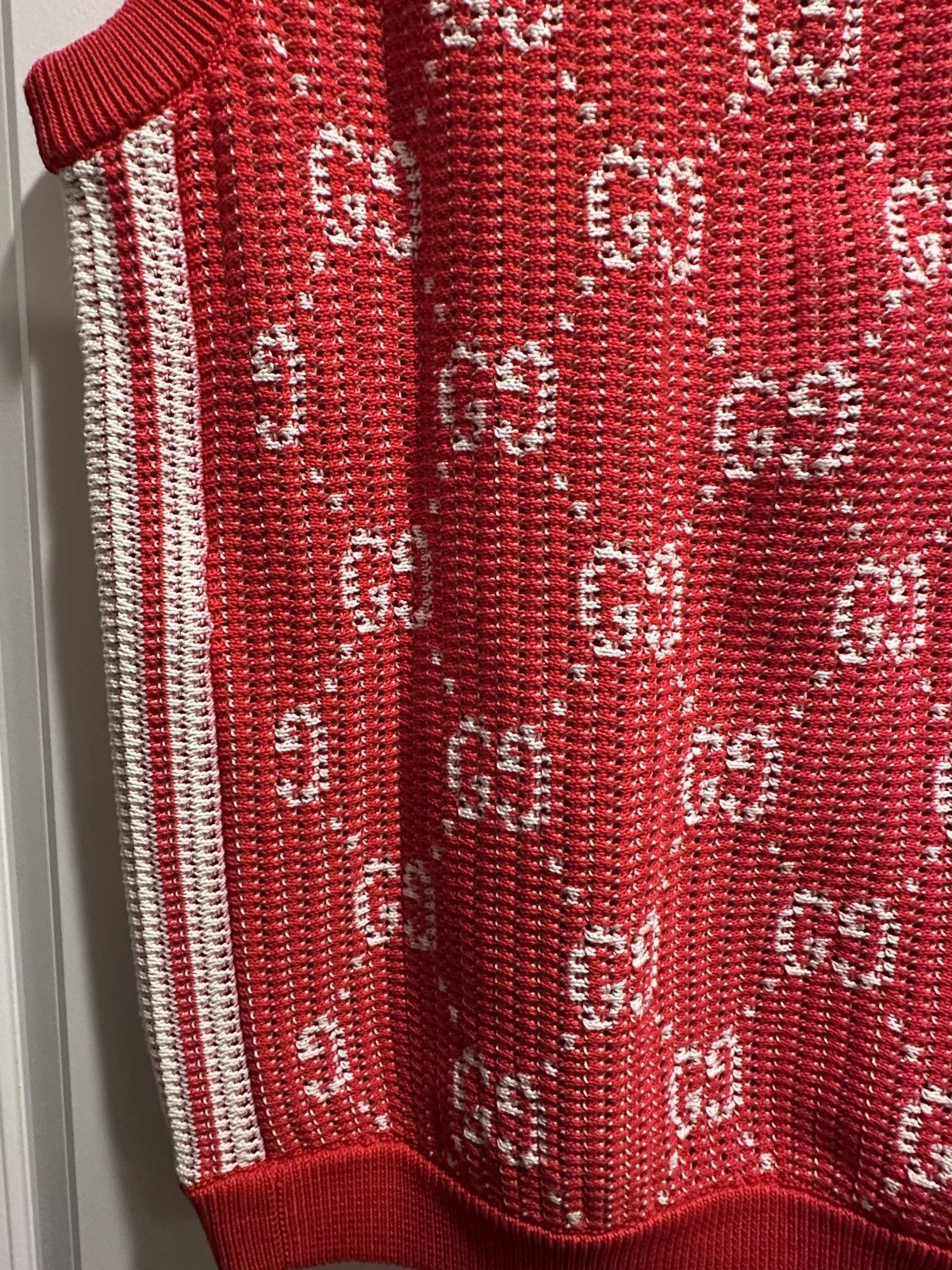 Gucci Red Gucci Vest Knit Size US XL / EU 56 / 4 - 6 Thumbnail