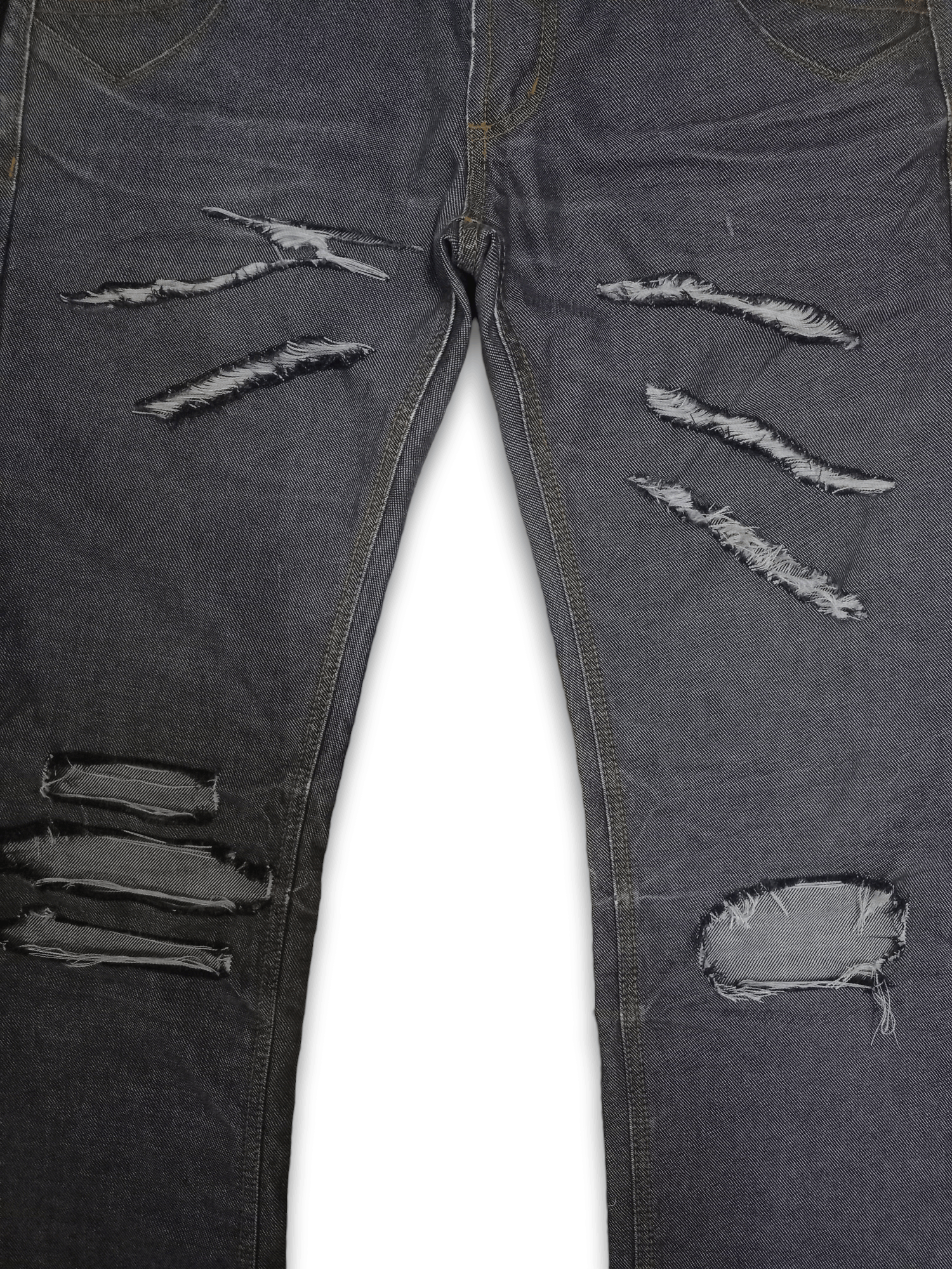 Japanese Brand Vintage Japanese Brand Reflected Grey Ripped Jeans 30x33 Size US 30 / EU 46 - 6 Thumbnail