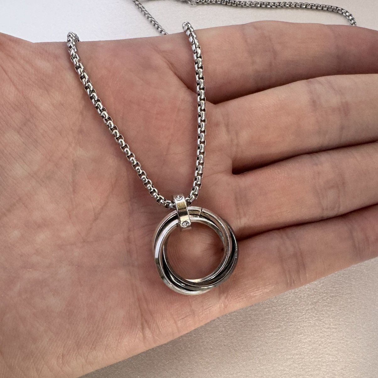Other Multi Circle Pendant Necklace for Men Women Size ONE SIZE - 3 Thumbnail