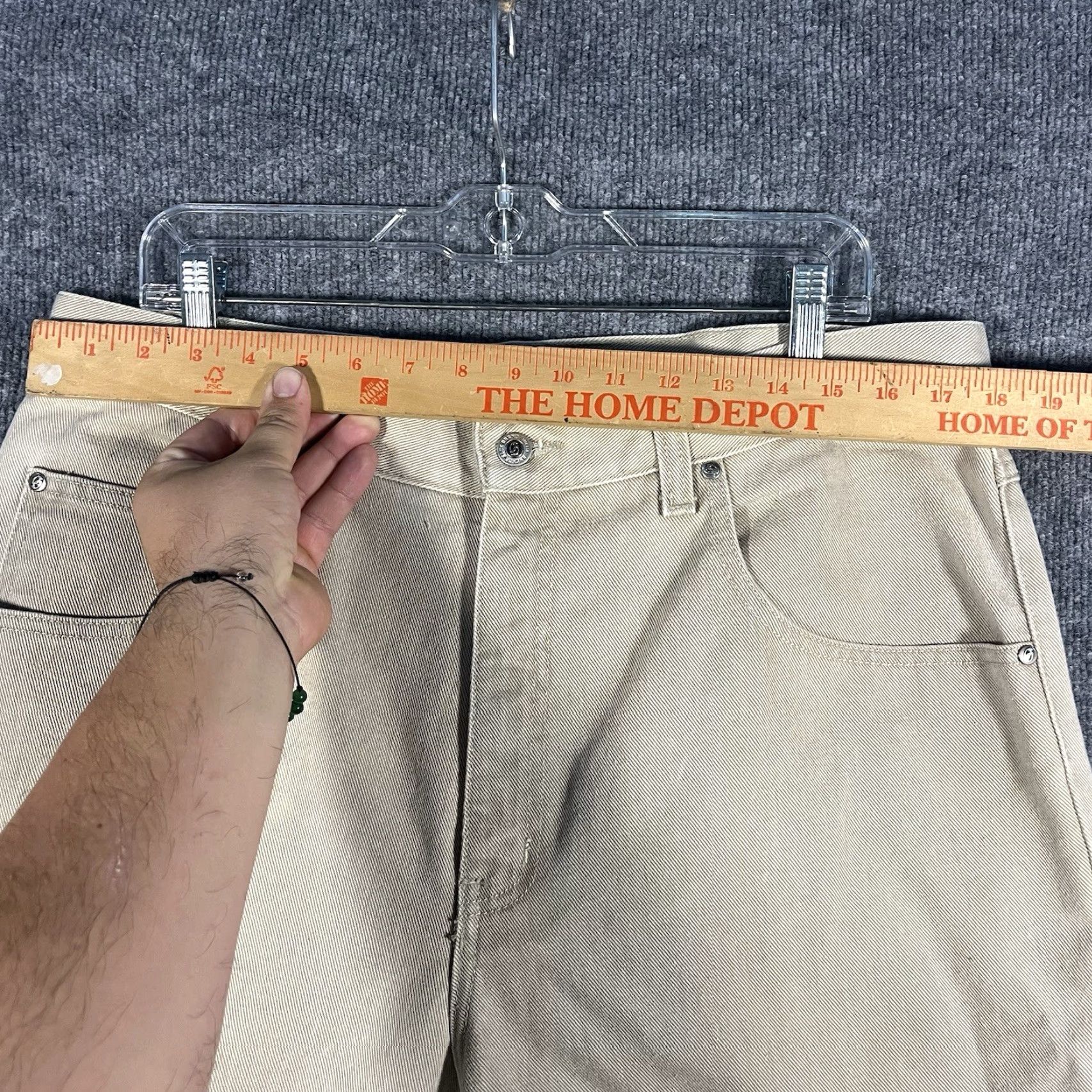 Anchor Blue VINTAGE Anchor Blue Jeans Baggy Straight 38x32 Mens Beige 90s Grunge Hip Hop USA Size US 38 / EU 54 - 2 Thumbnail