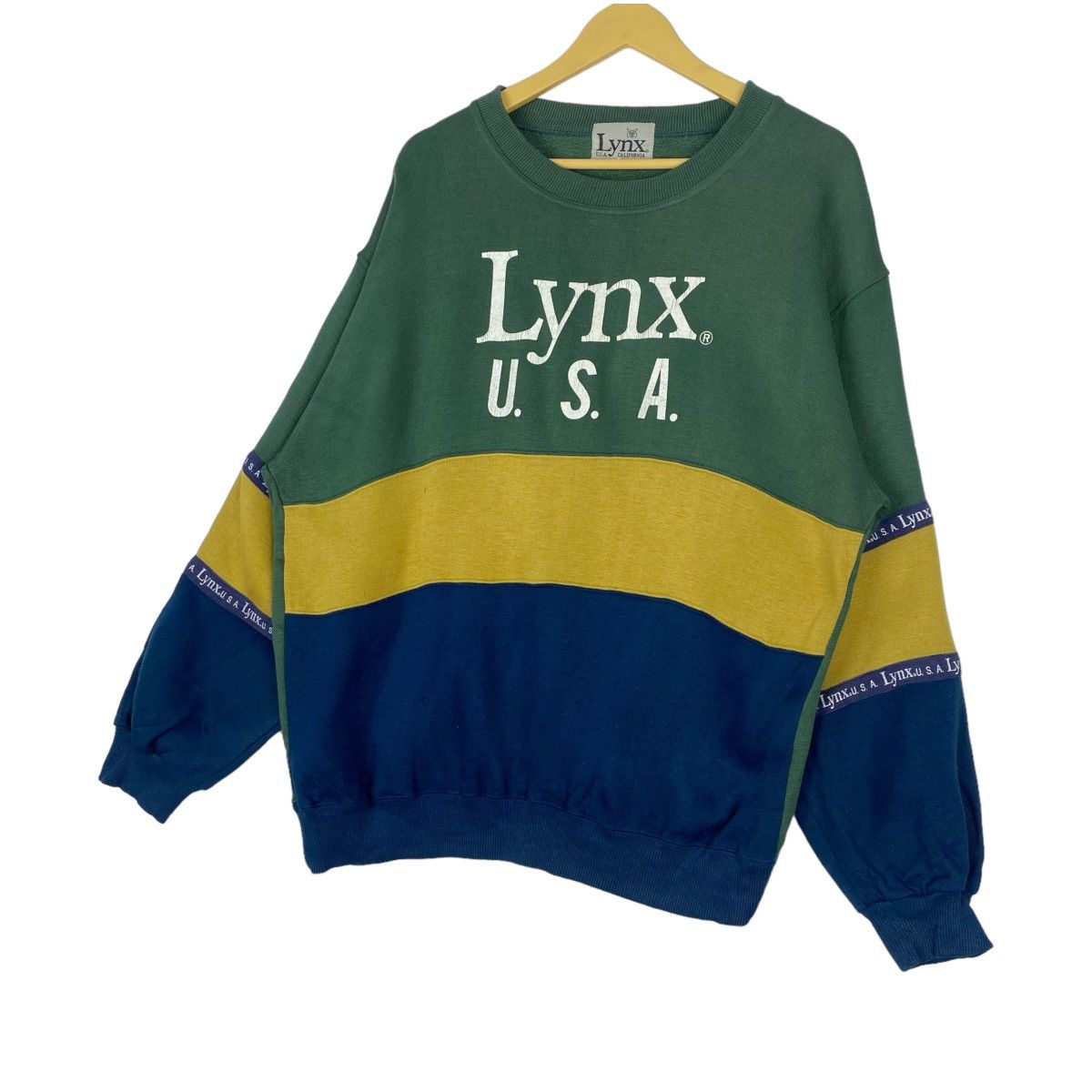 Designer × Vintage Lynx USA California Sweatshirt Crewneck Pullover Jumper Size US XL / EU 56 / 4 - 3 Thumbnail