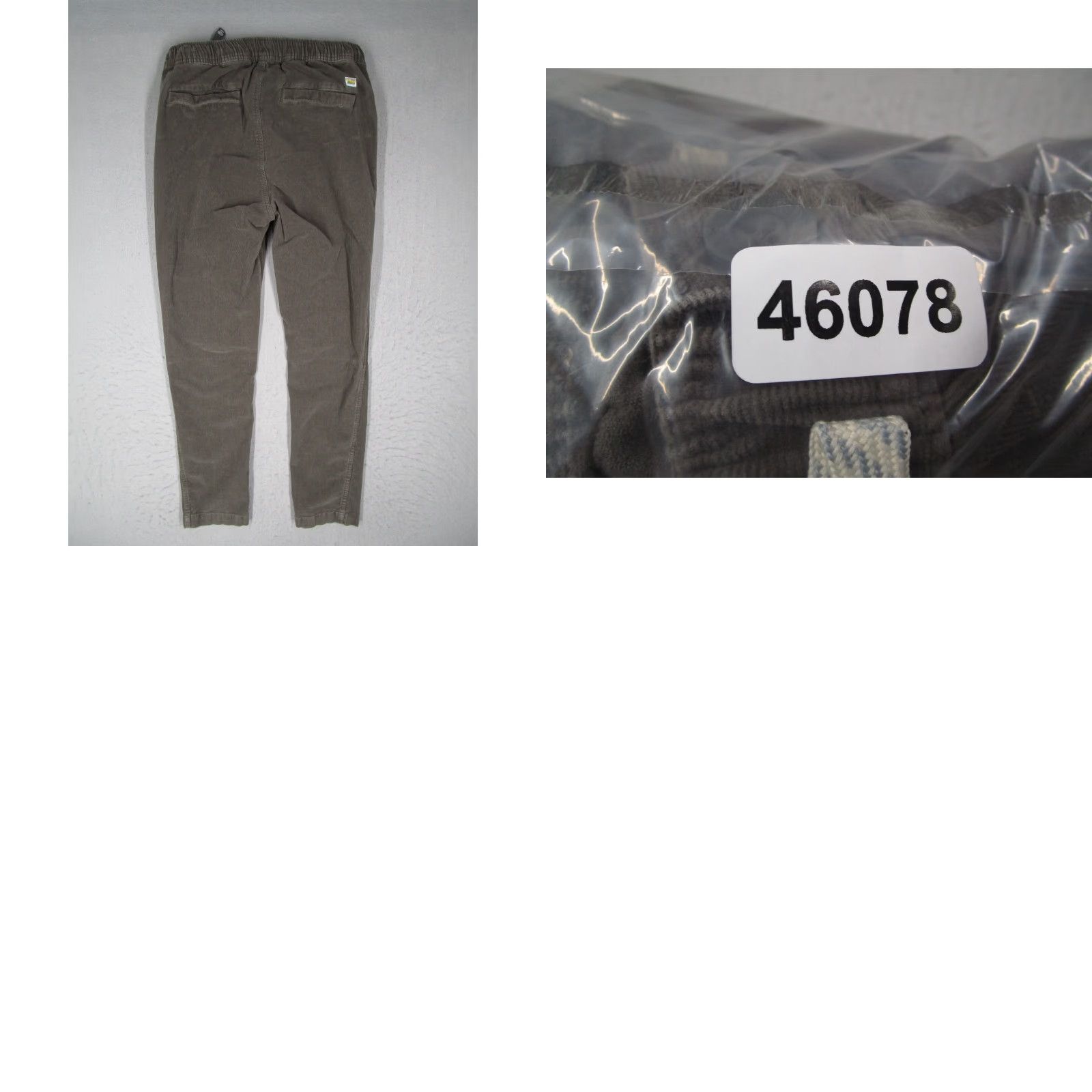 Vuori Vuori Pants Men Small Gray OPTIMIST CORDUROY V440 - 5-Pocket, Flat Front, Drawstring Waist - Cotton Blend - Made in China - Casual Work Size US 29 - 8 Thumbnail