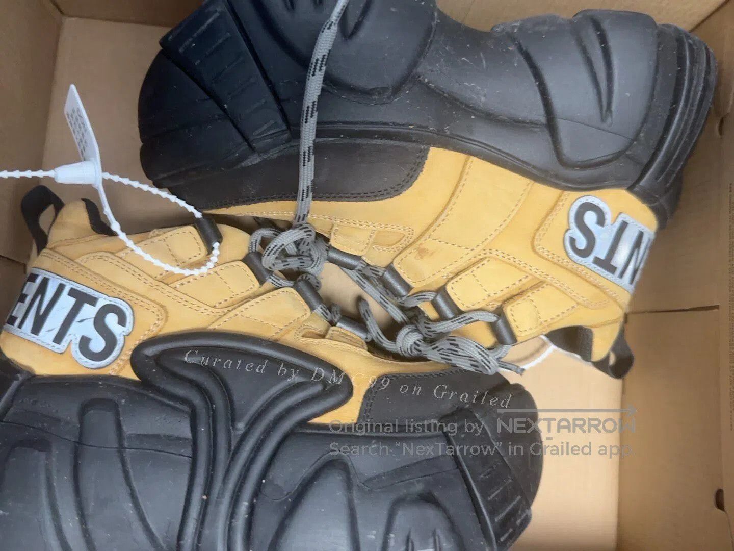 SWEAR London Vetements x Swear Yellow Suede Tank Shoes. Size US 7 / IT 37 - 5 Thumbnail