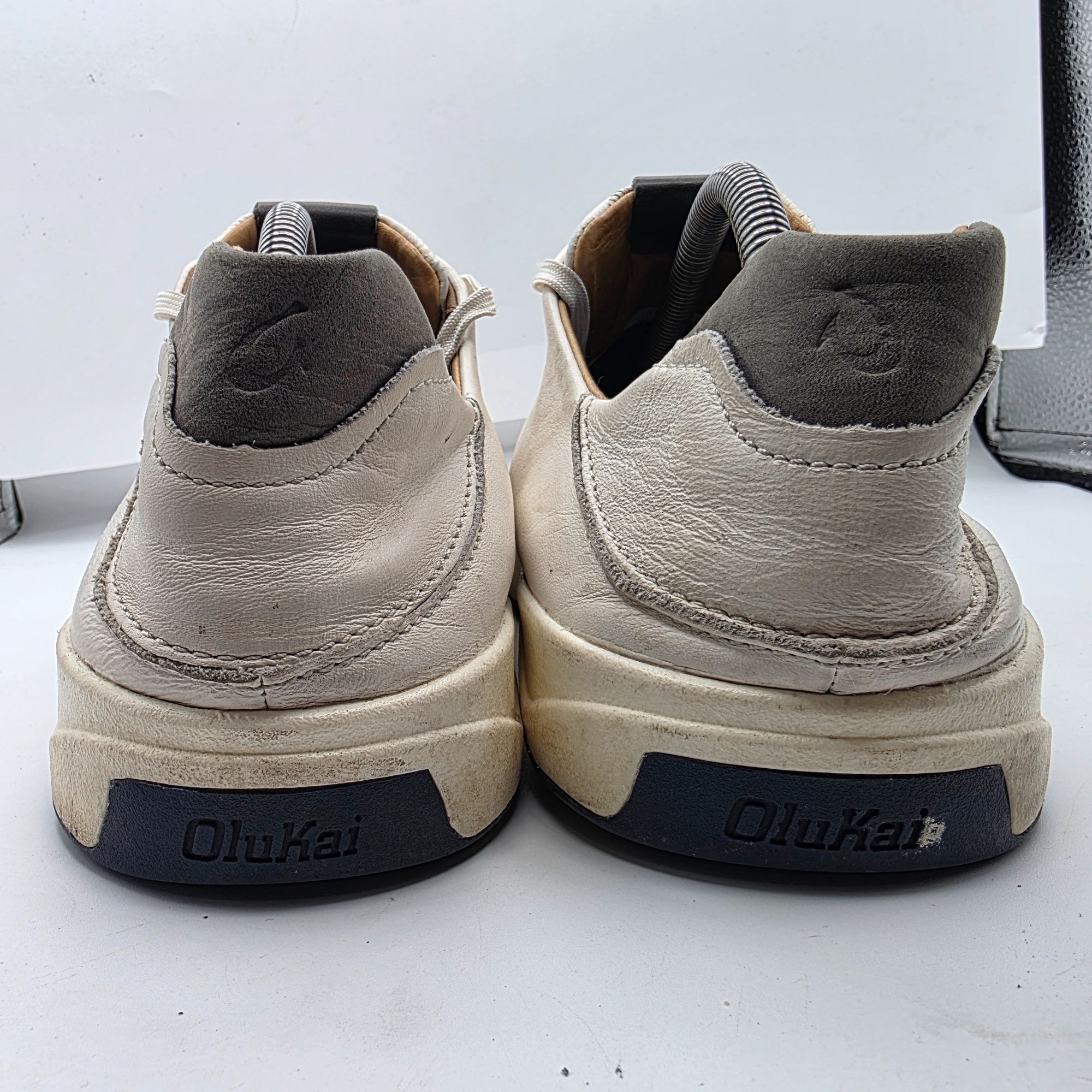 Olukai Olukai WaiAlae Mens Size 10.5 White Leather Spikeless Golf S Size US 10.5 / EU 43-44 - 5 Thumbnail