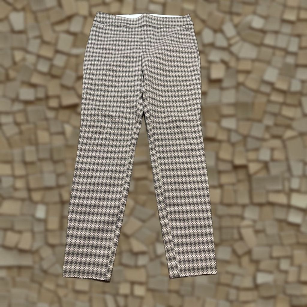 Vintage Maurices Pants Women’s Medium Pink Brown Striped Straight Pull On Casual Jeans Trousers Ankle Inseam 26.5” Regular Fit Womens Size 32" / US 10 / IT 46 - 1 Thumbnail
