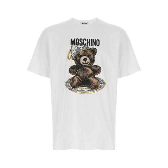 Moschino MOSCHINO Men T-Shirts 5241 V0716 1001 WHITE Size US M / EU 48-50 / 2 - 1 Thumbnail