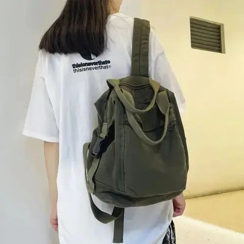 Japanese Brand Unisex Canvas Fabric Backpack Size ONE SIZE - 1 Thumbnail