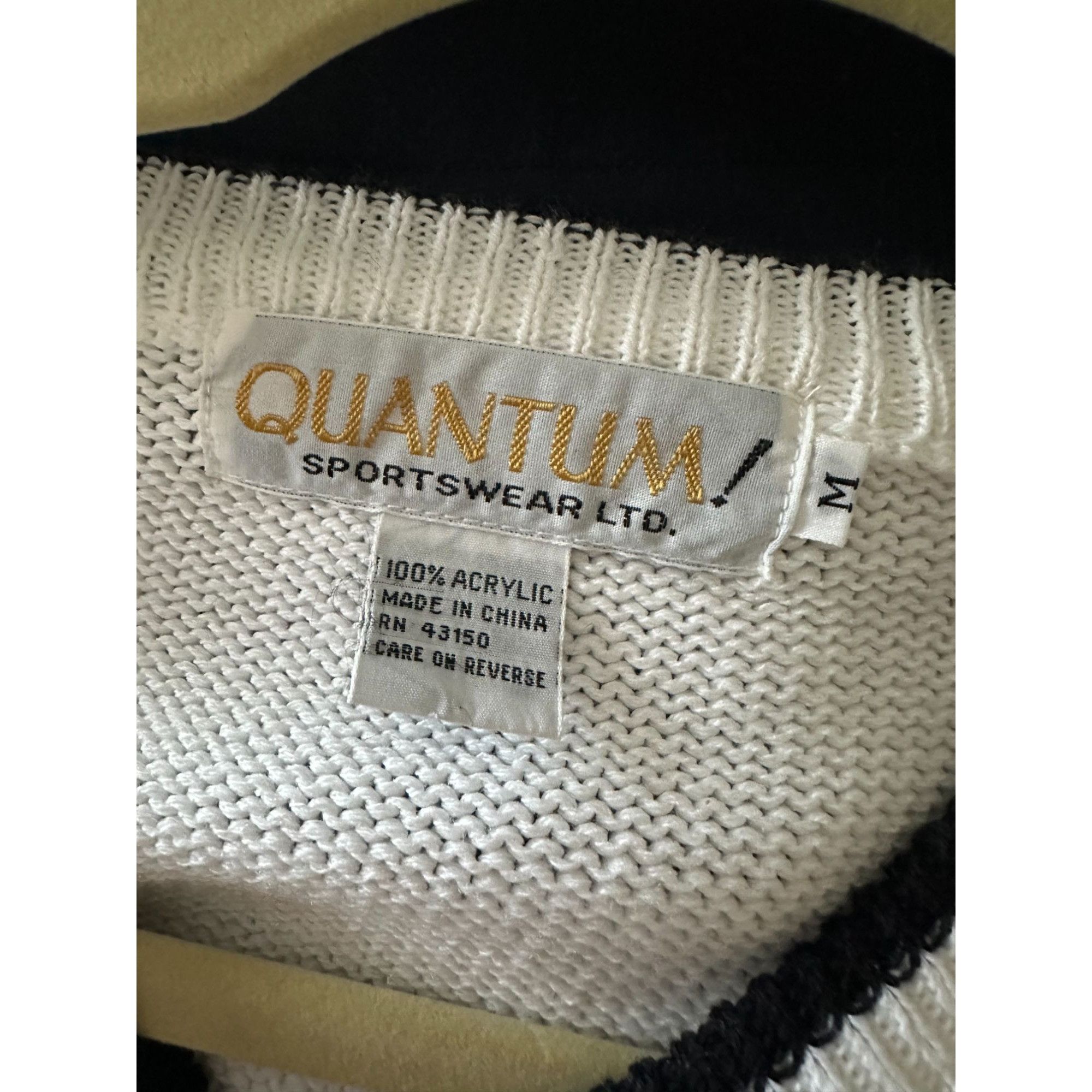 Other Vintage QUANTUM v neck sweater with golf theme Medium Size M / US 6-8 / IT 42-44 - 3 Thumbnail
