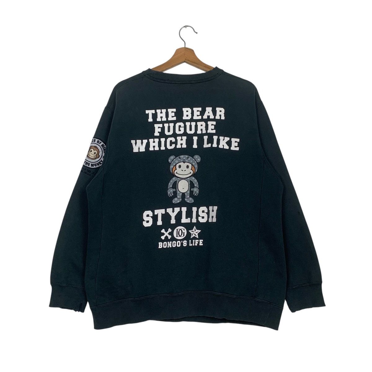 Japanese Brand Dack Dive Bongo Stylish Monkey Crewneck Sweatshirt Size US M / EU 48-50 / 2 - 7 Thumbnail