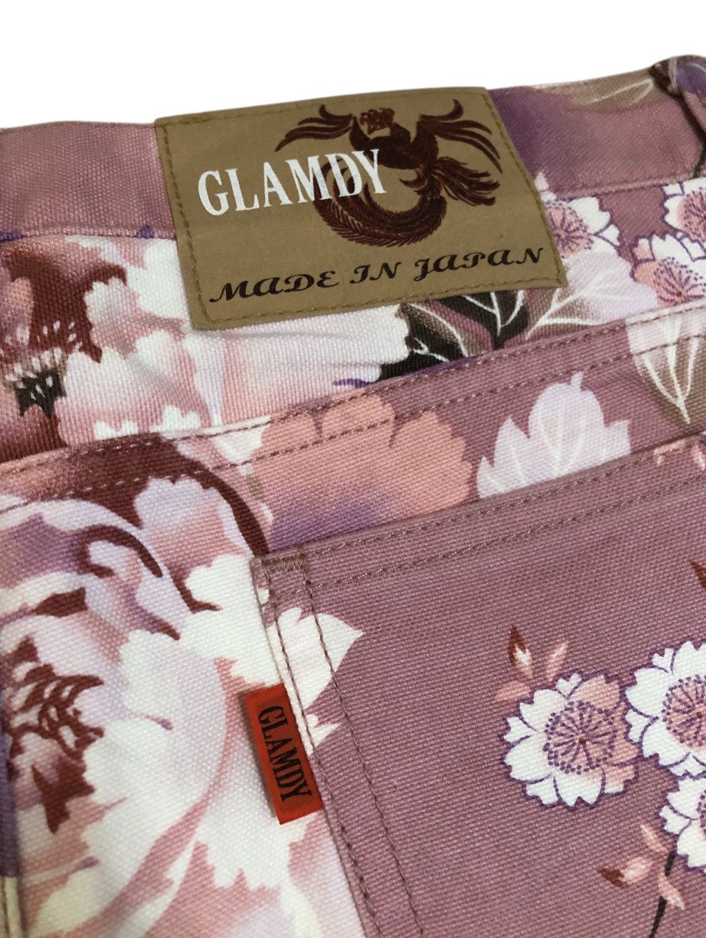 Designer × Japanese Brand Glamdy Print Flower Flare Jeans Pants Size US 32 / EU 48 - 7 Thumbnail