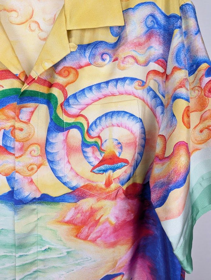 Casablanca o1rshd1 DUP /Silk Twill Short Sleeve Collar Shirt Multicolor Size US M / EU 48-50 / 2 - 5 Thumbnail