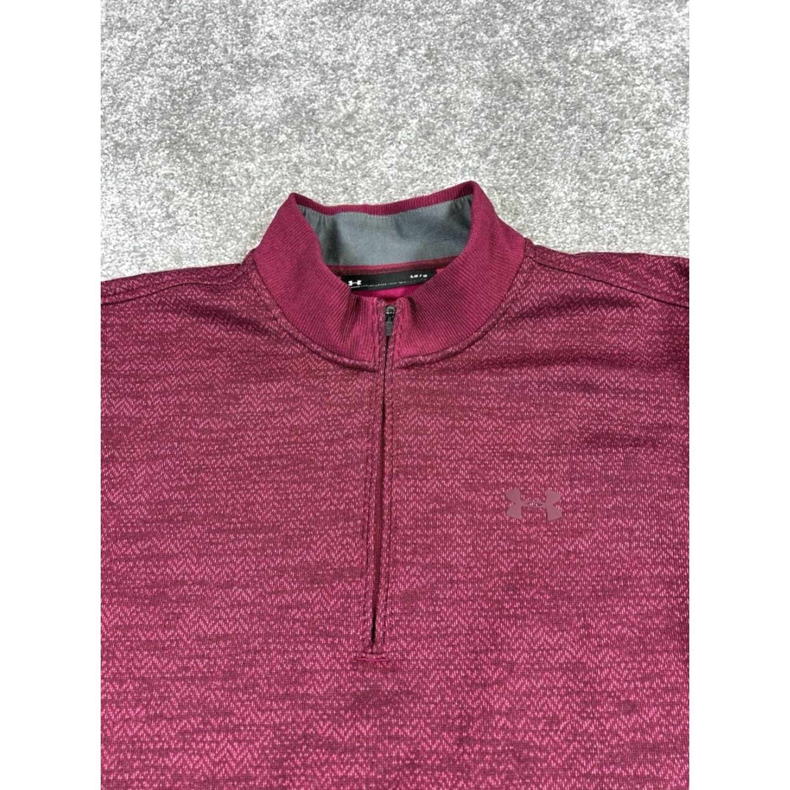 Under Armour Under Armour Storm Sweatshirt Womens Large Burgundy Coldgear Quarter Zip Size L / US 10 / IT 46 - 2 Thumbnail