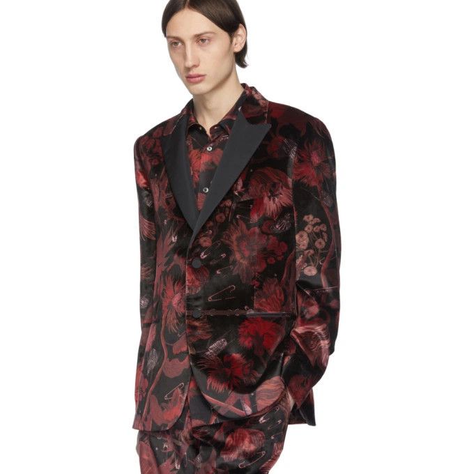 Paul Smith Goliath Floral Velvet Blazer Size 38R - 1 Thumbnail
