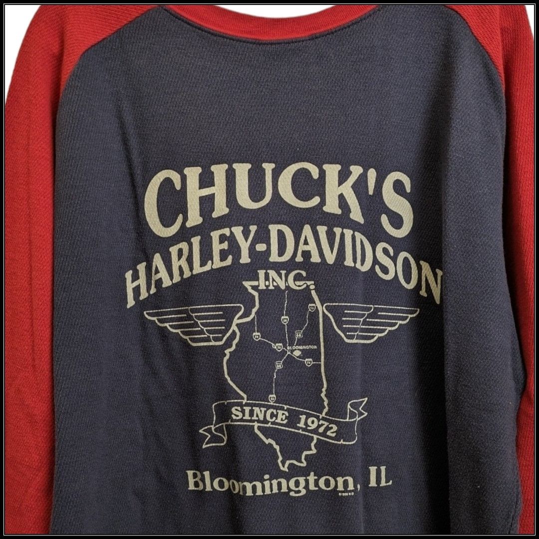 Harley Davidson Vintage 1999 Harley Davidson Thermal Shirt Illinois Men's XL Size US XL / EU 56 / 4 - 4 Thumbnail