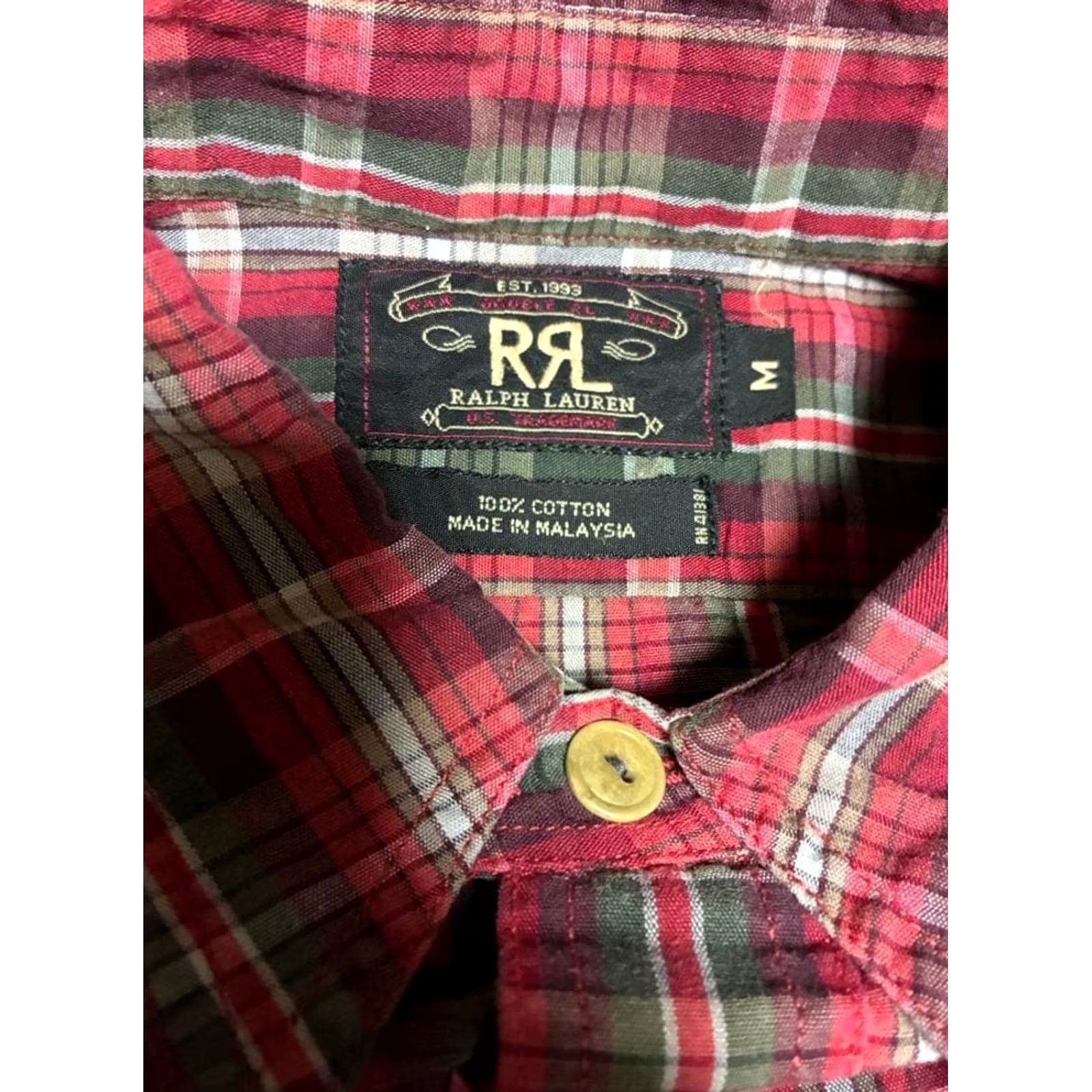 Ralph Lauren RRL Ralph Lauren Red Check Shirt Mens M Casual Used Size US M / EU 48-50 / 2 - 7 Thumbnail