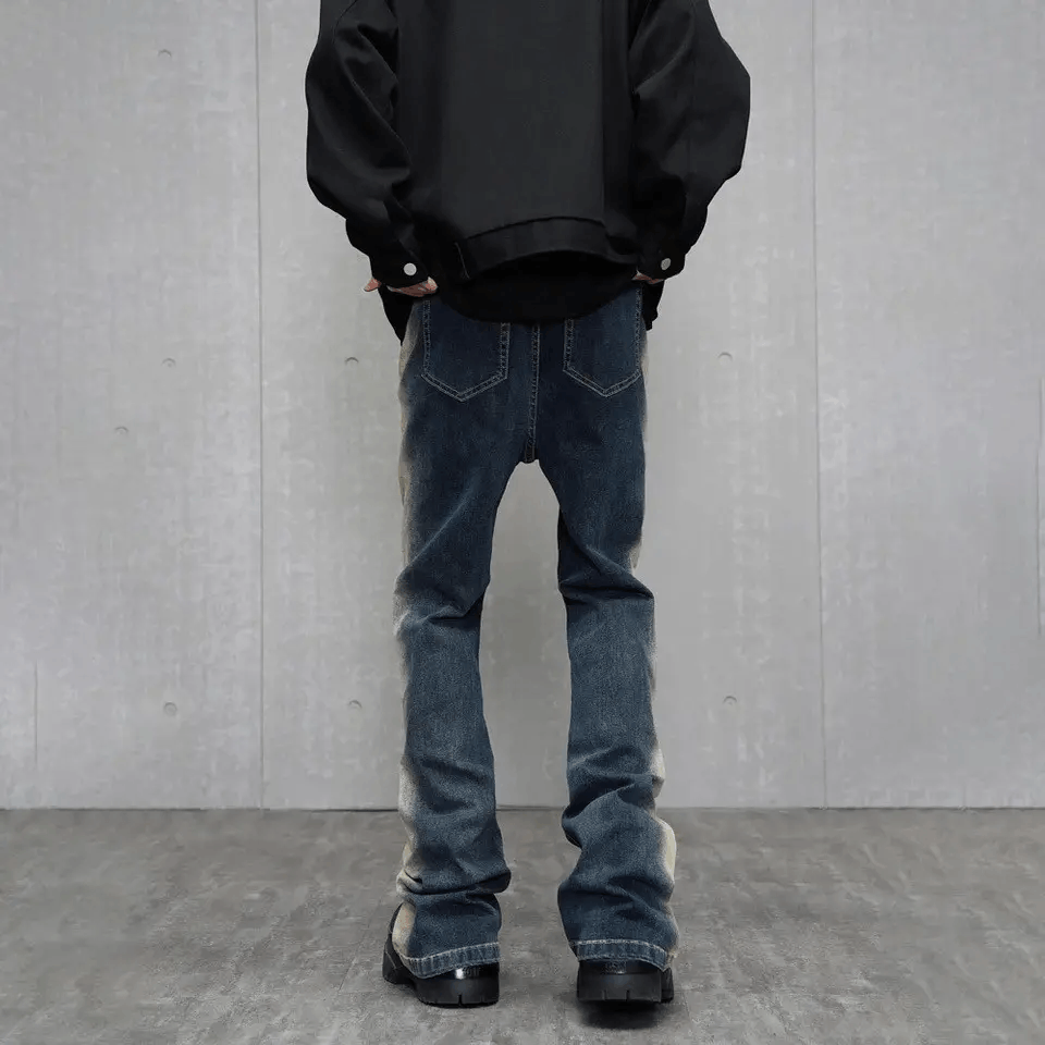 Designer × Japanese Brand Slim Flared Streetwear Vintage Design Jeans Size US 28 / EU 44 - 3 Thumbnail