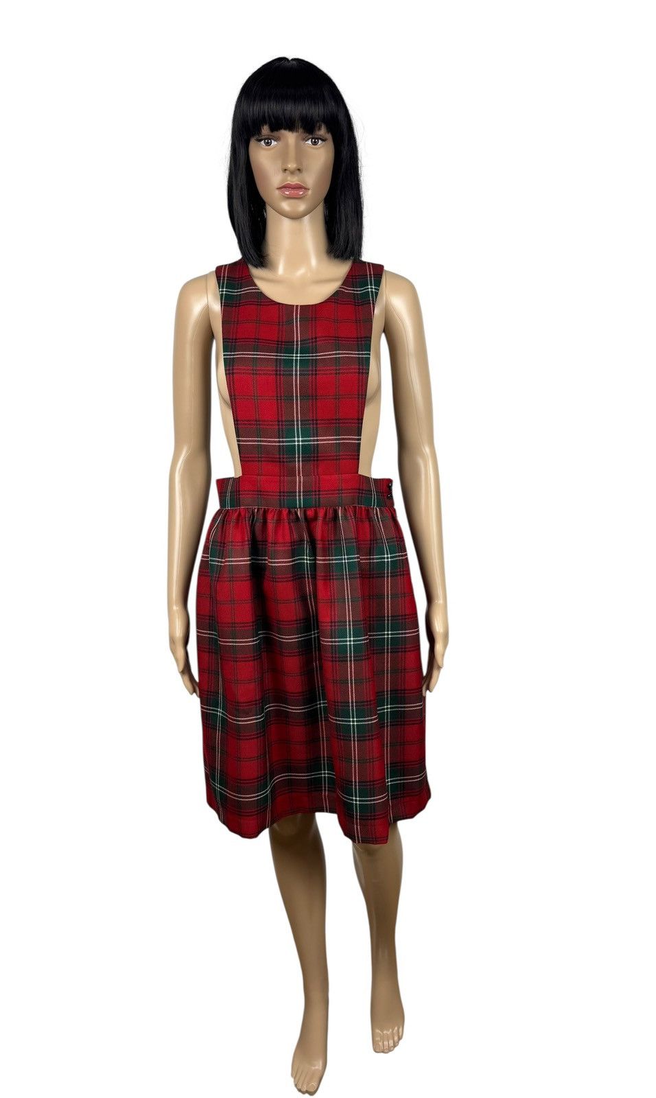 Comme des Garcons SHIRT Comme des Garcons Shirt Plaid Wool Dress Pinafore size XS Size XS / US 0-2 / IT 36-38 - 2 Thumbnail