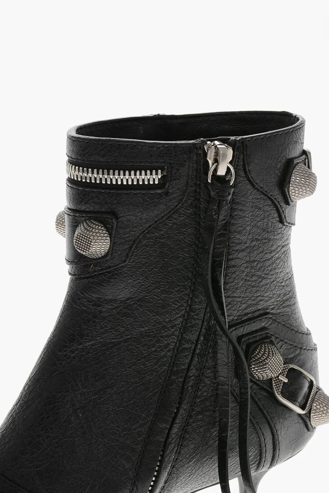 Balenciaga og1mm0326 Hammered Patent Leather Ankle Boots in Black Size US 6 / IT 36 - 5 Thumbnail