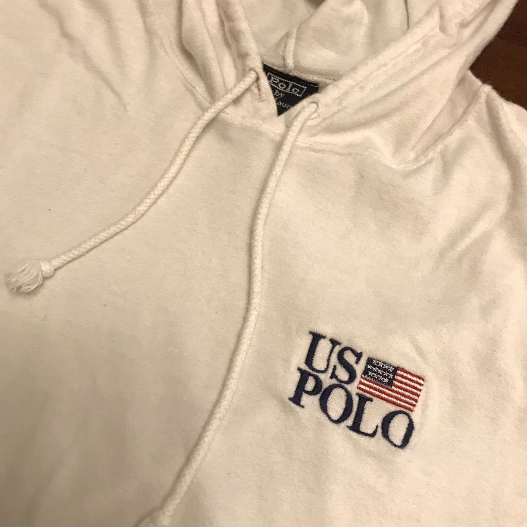 Polo Ralph Lauren VINTAGE Polo Ralph Lauren Hoodie Sweatshirt Tennis US Open White Small Size US S / EU 44-46 / 1 - 2 Thumbnail