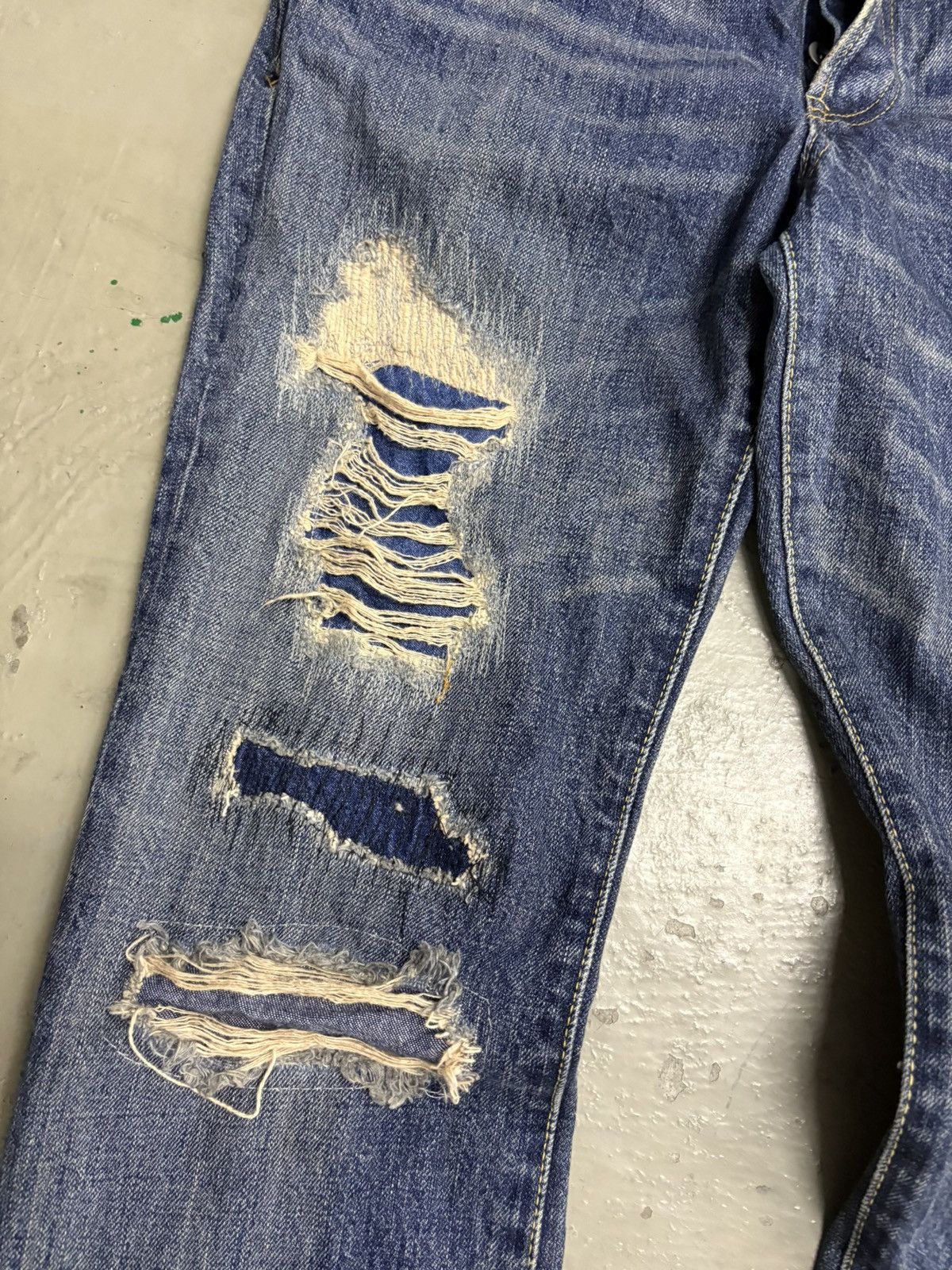 Johnbull JOHNBULL COMPANY Multi Pocket Wash Unique Two Tone Jeans Size US 32 / EU 48 - 6 Thumbnail