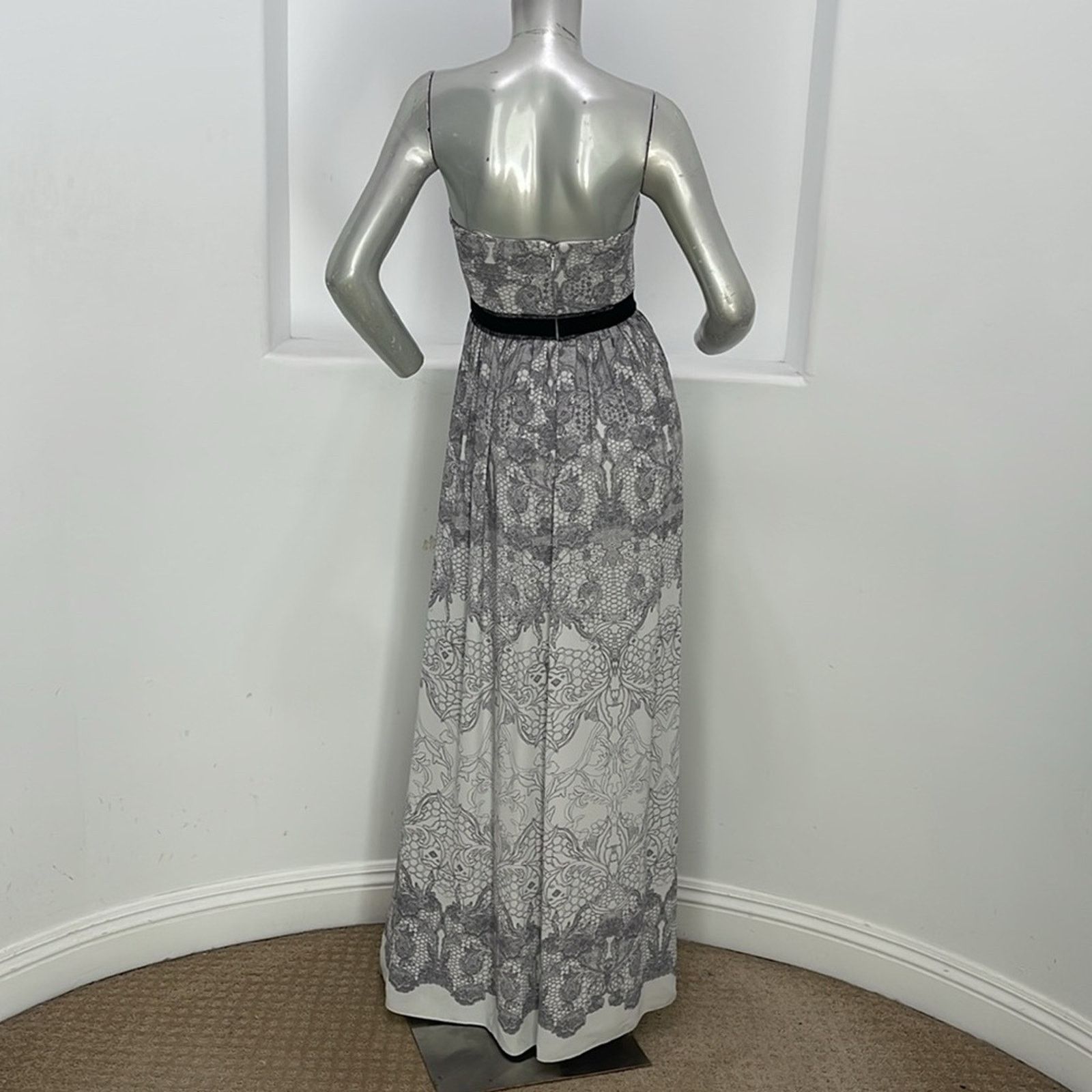 Bcbgmaxazria Bcbgmaxazria Amber Strapless Maxi Dress White Gray Sz 2 Size XS / US 0-2 / IT 36-38 - 8 Thumbnail