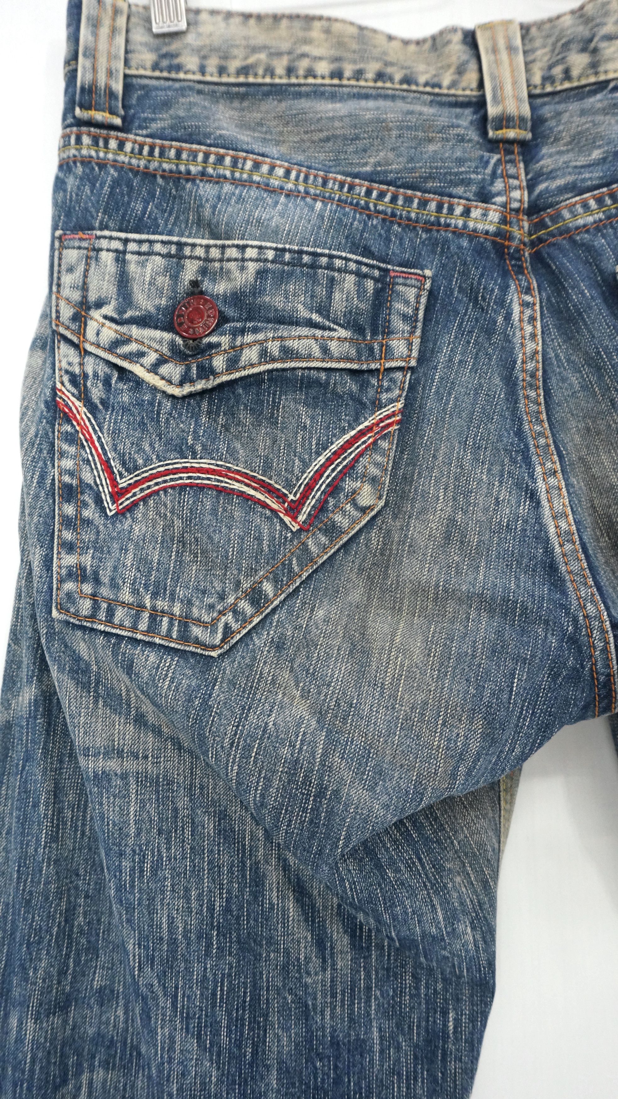 Japanese Brand 🔥EDWIN 503 Japan Rusty Vintage Thrashed Worn out Size US 29 - 6 Thumbnail