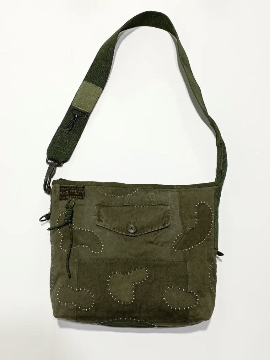 Vintage Vintage Dutch Military Bag Reworked 1o1 Patchwork Messenger Size ONE SIZE - 2 Thumbnail