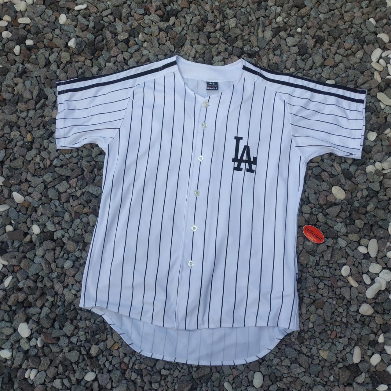 Japanese Brand × Vintage Stripe baseball jersey Size US L / EU 52-54 / 3 - 1 Thumbnail
