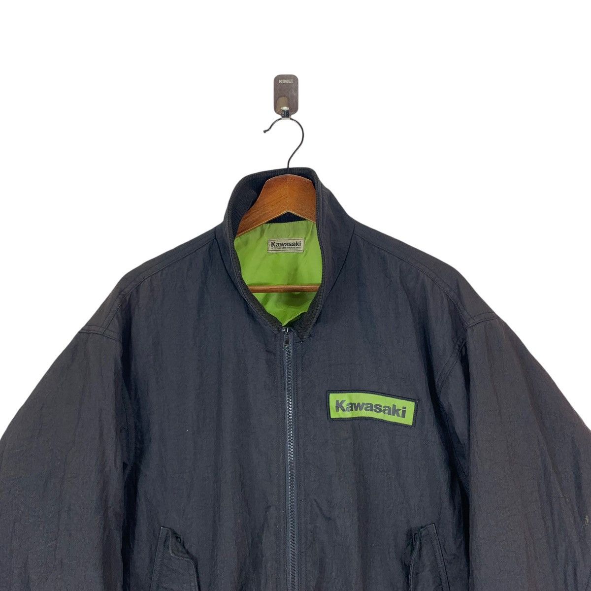 Vintage VINTAGE 90s KAWASAKI RACING MOTORSPORT BOMBER ZIPPER JACKET Size US L / EU 52-54 / 3 - 4 Thumbnail