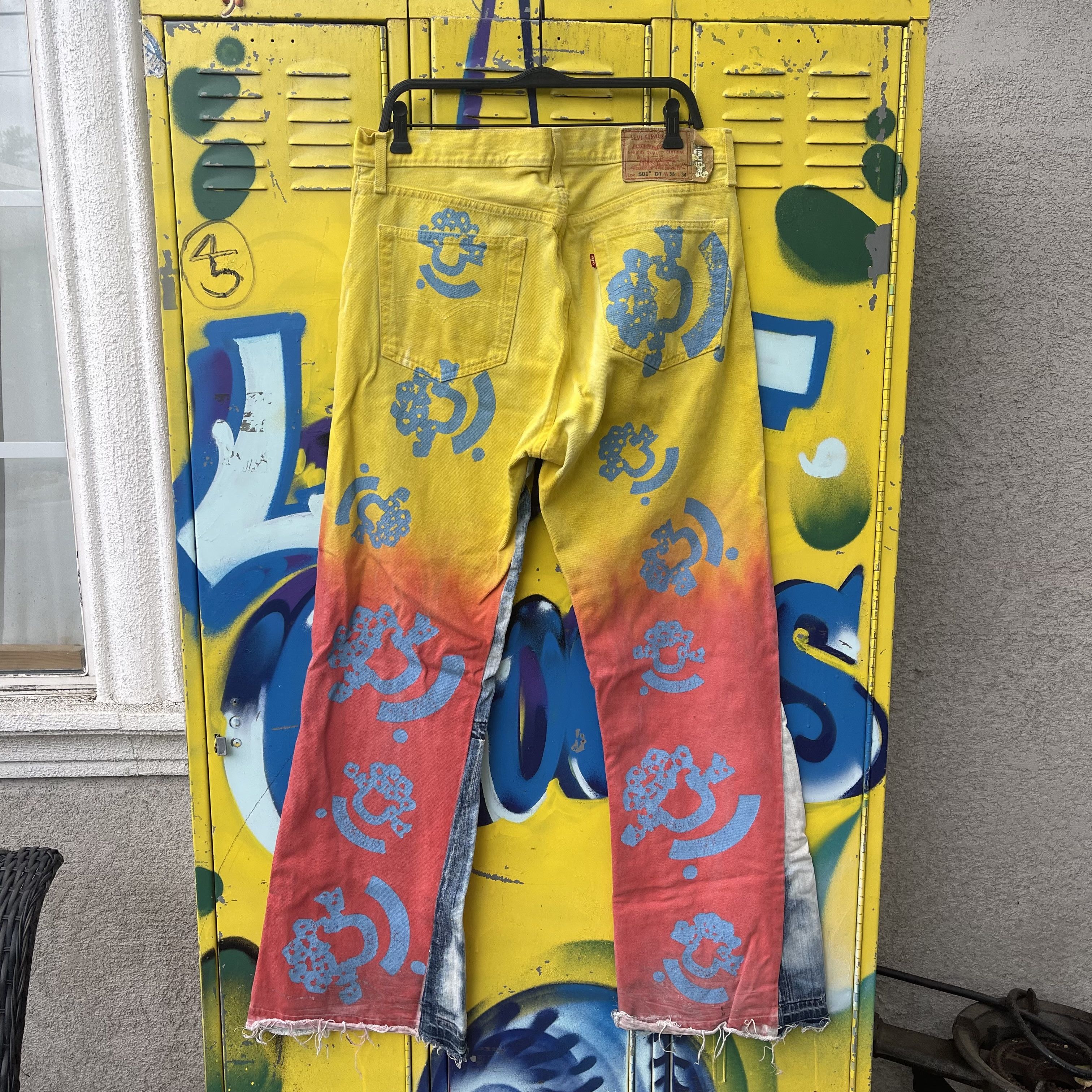 DENIM TEARS × Levi's Denim Tears x Levis Bstroy Customized to Flare Denim Pants Size US 36 / EU 52 - 2 Thumbnail