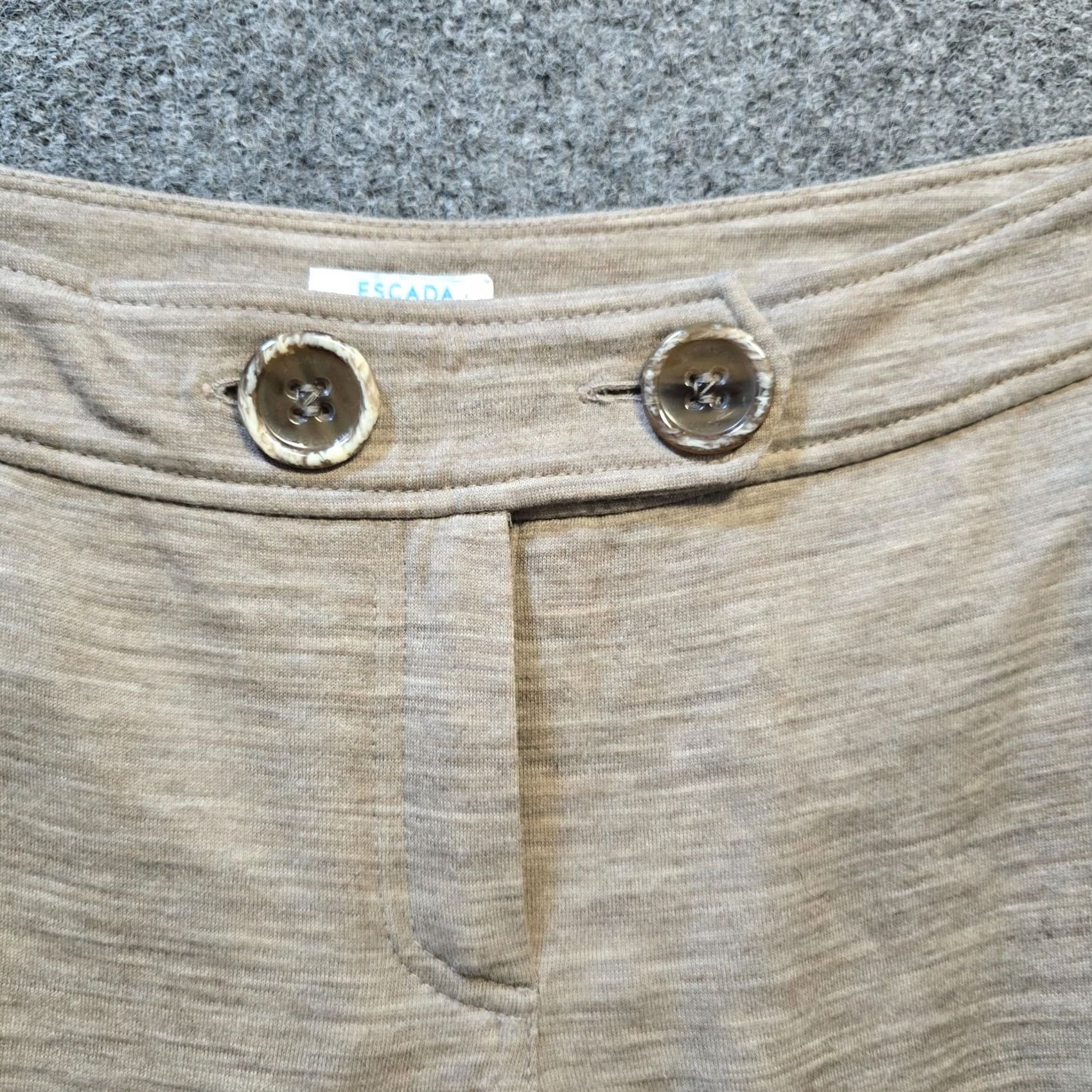 Escada VINTAGE Escada Sport Pants Women Size 38 Brown Tan Wool Knit Straight Leg Stretch Casual Size 26" / US 2 / IT 38 - 4 Thumbnail