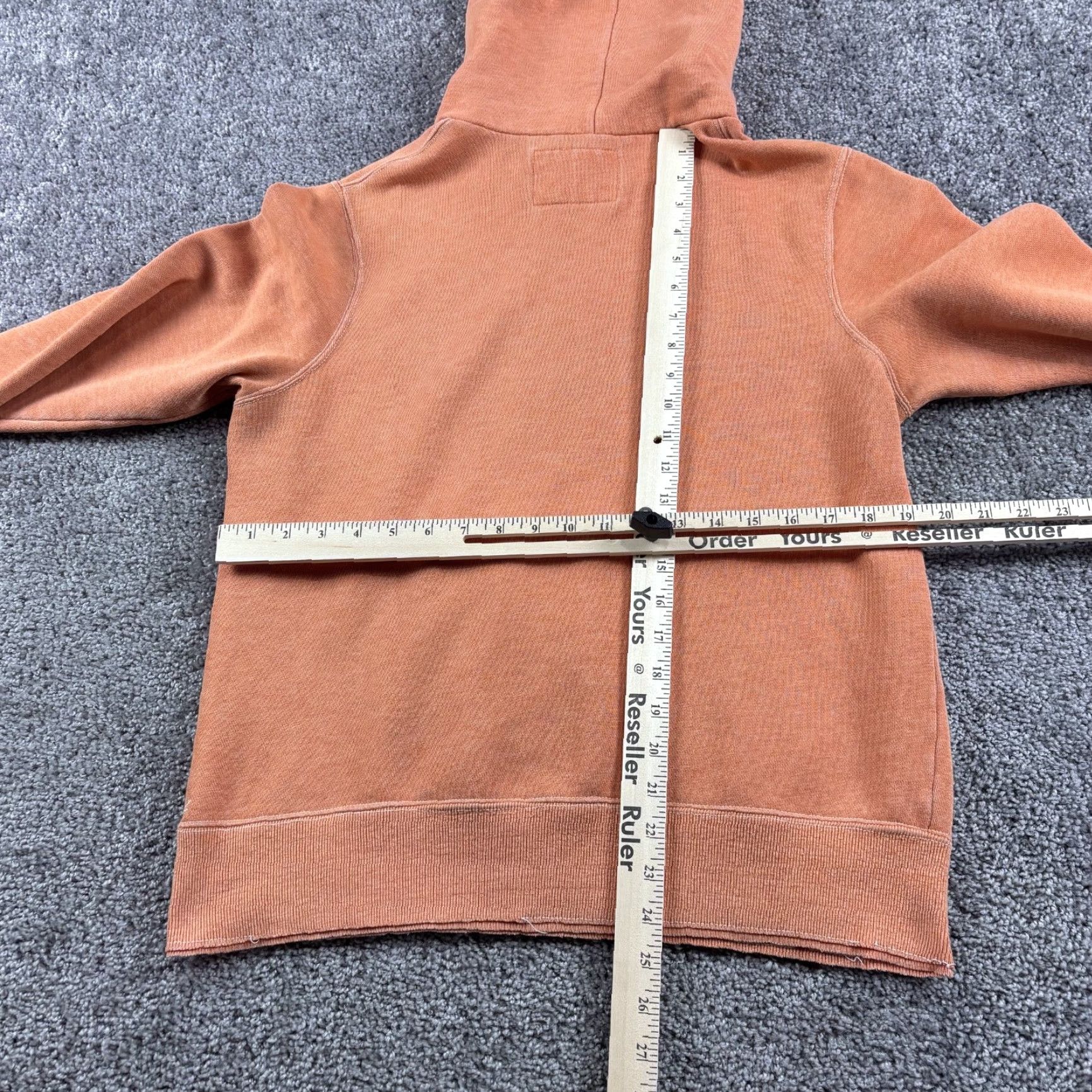 Abercrombie & Fitch VINTAGE Abercrombie & Fitch Hoodie Womens S Orange Graphic Print 90s Logo Embroidered Pockets Size S / US 4 / IT 40 - 6 Thumbnail