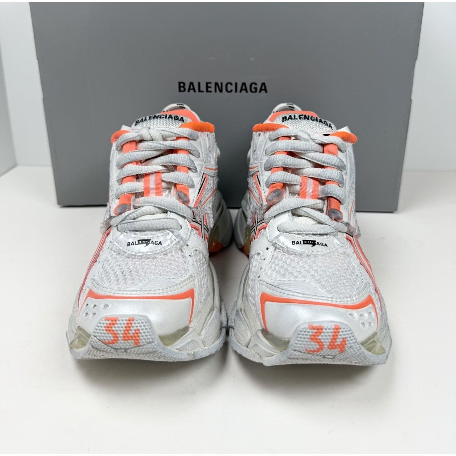 Balenciaga Size 34EU/4W - Balenciaga Runner Sneakers orange NEW Size US 4 / IT 34 - 9 Thumbnail