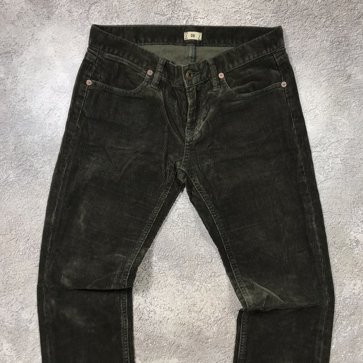 Vintage Vintage Y2K Low Rise Baggy Velvet Pants Grunge Swag Faded 26 Size 26" / US 2 / IT 38 - 2 Thumbnail