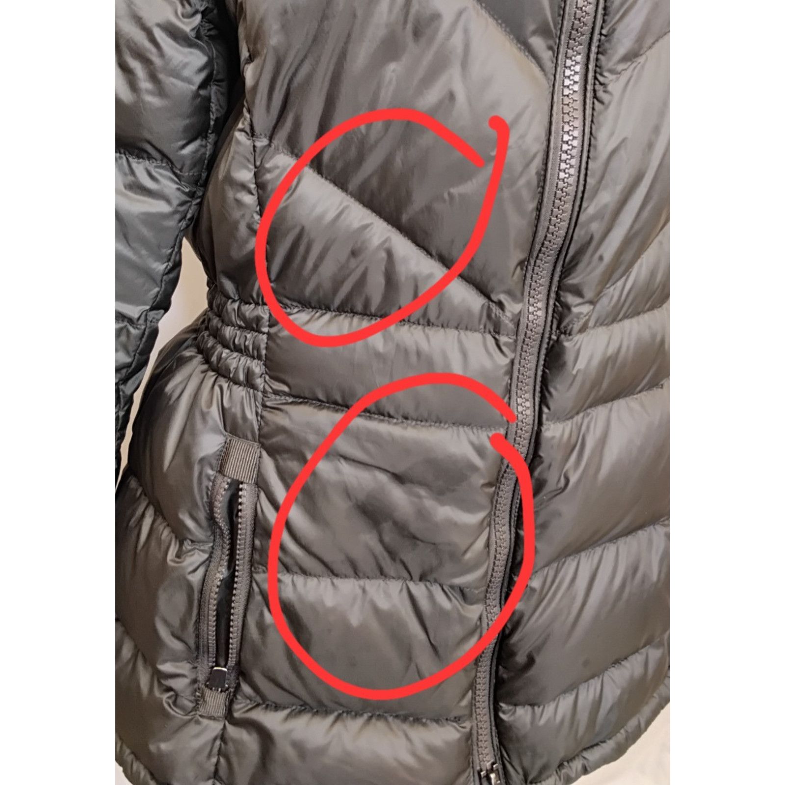 Athleta Athleta Down Puffer Jacket Women's L Dark Green Size L / US 10 / IT 46 - 4 Thumbnail
