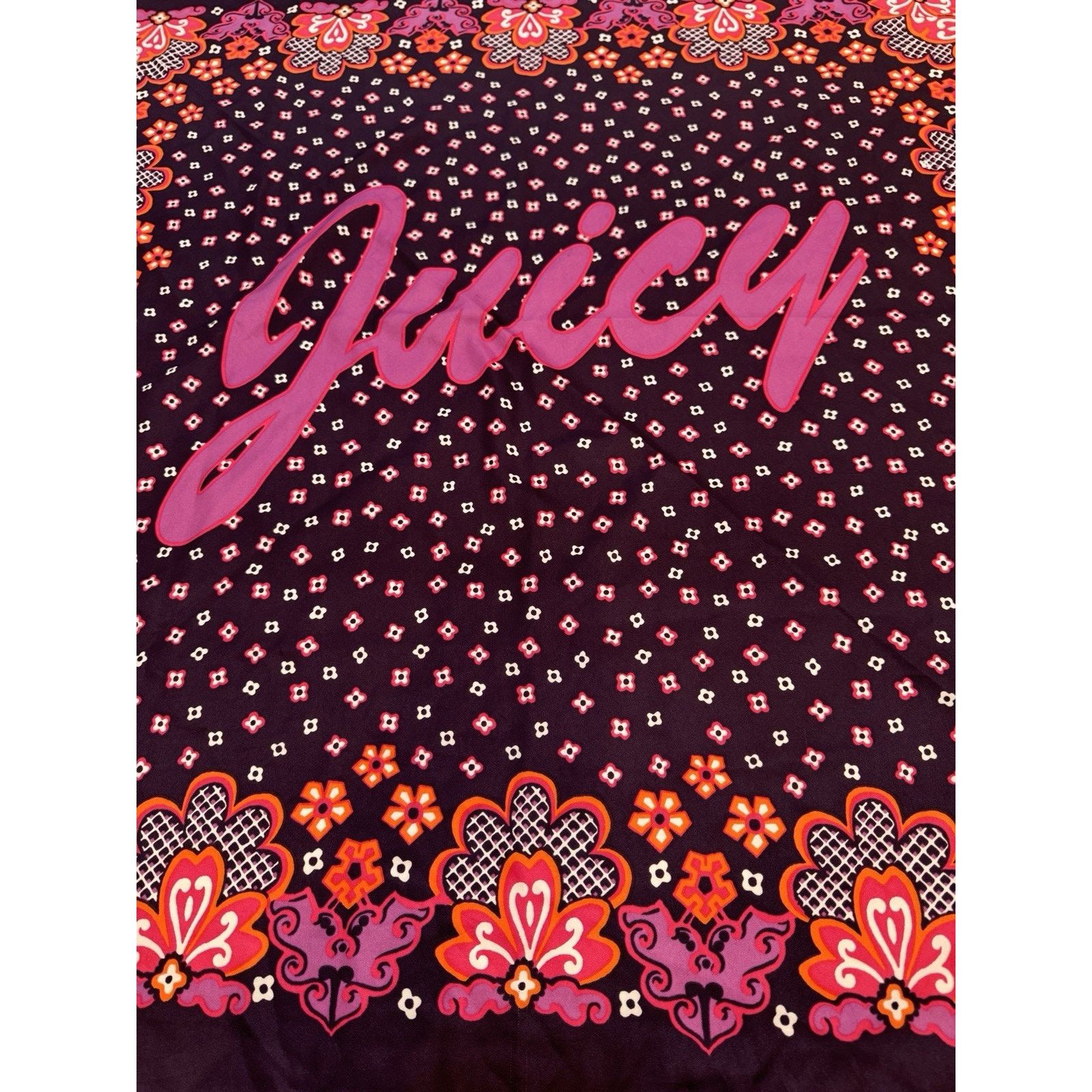 Juicy Couture Juicy Couture Purple Scarf Purse Accessory Classic Eclectic Size ONE SIZE - 8 Thumbnail