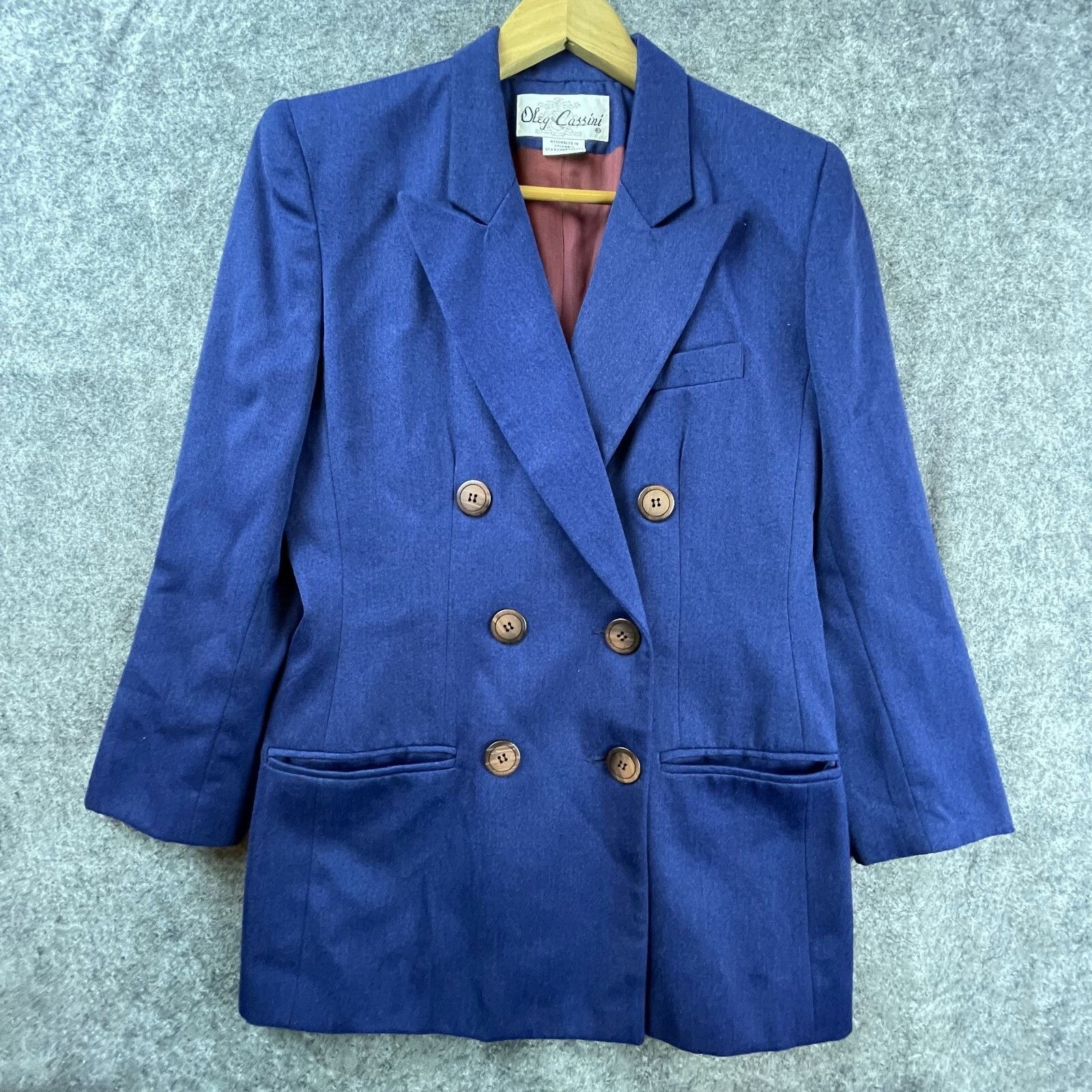 Oleg Cassini Vintage Oleg Cassini Blazer Womens 6 Double Breasted 80s Size M / US 6-8 / IT 42-44 - 1 Thumbnail