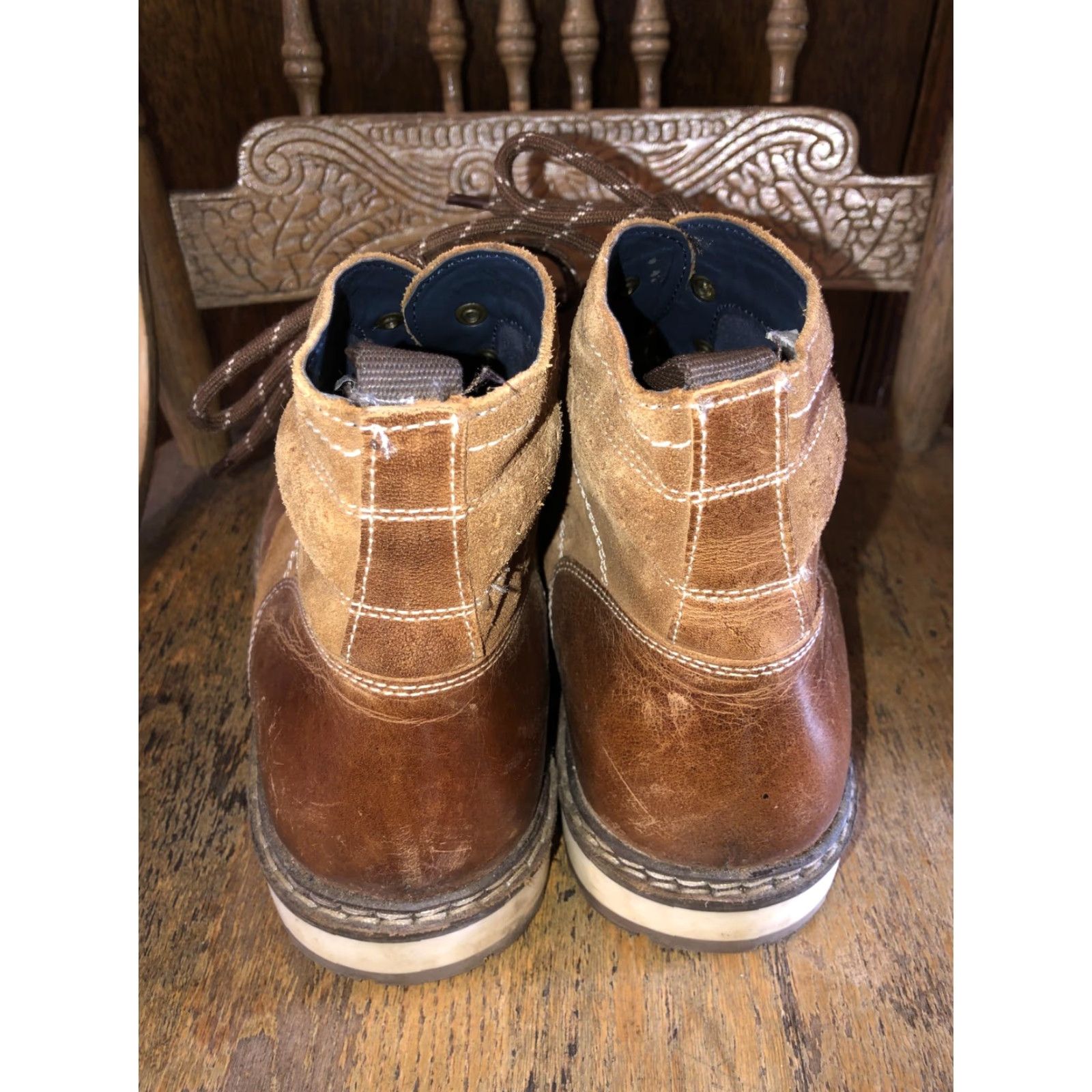 Vintage VINTAGE Crevo Boots Mens 12 Brown Leather Combat Lace Up Drayton CV Lined Casual Size US 12 / EU 45 - 7 Thumbnail