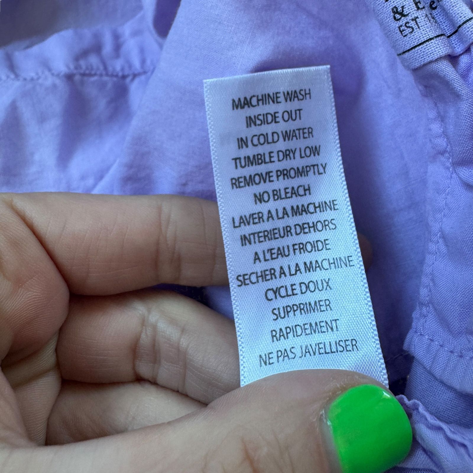Frank & Eileen Frank & Eileen Eileen Button-Up Shirt Purple Size XS / US 0-2 / IT 36-38 - 6 Thumbnail