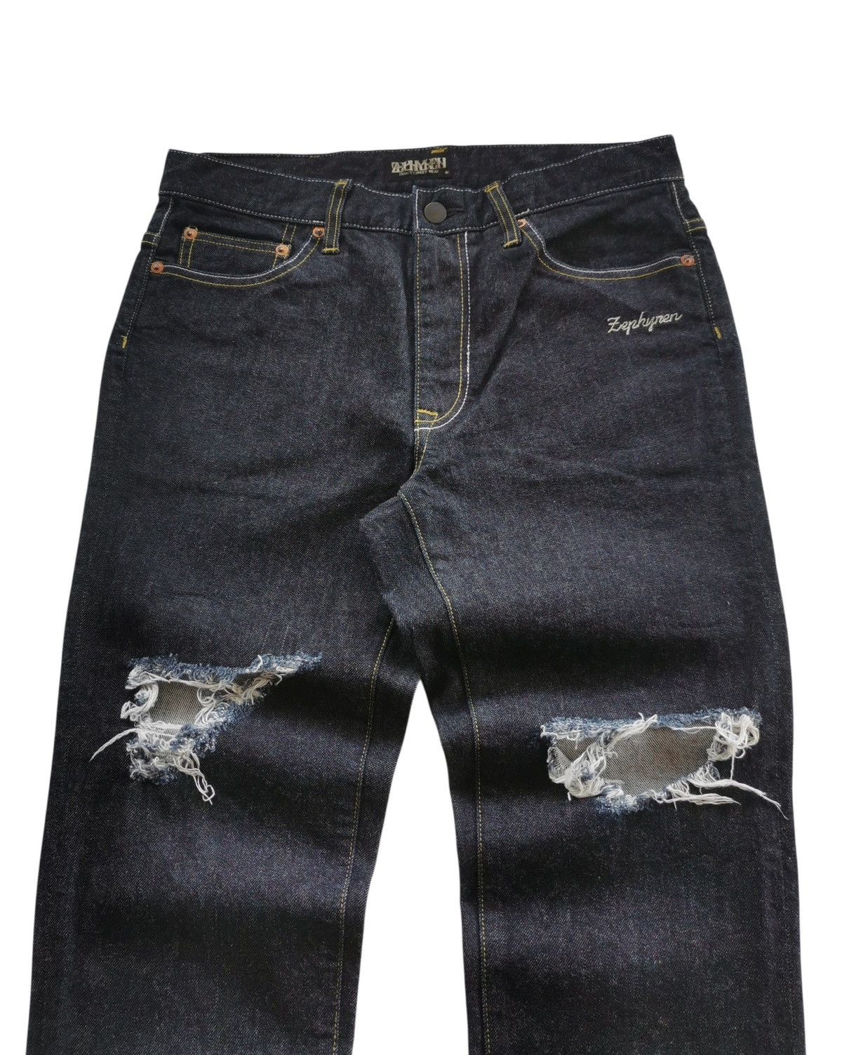 Japanese Brand Zephyren Distressed Jogger Jeans – Japan Exclusive Size US 31 - 3 Thumbnail