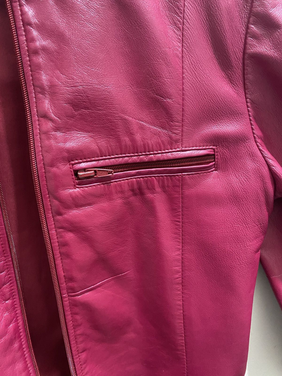 Other JOHANNA K BURGUNDY LEATHER JACKET Size M / US 6-8 / IT 42-44 - 4 Thumbnail