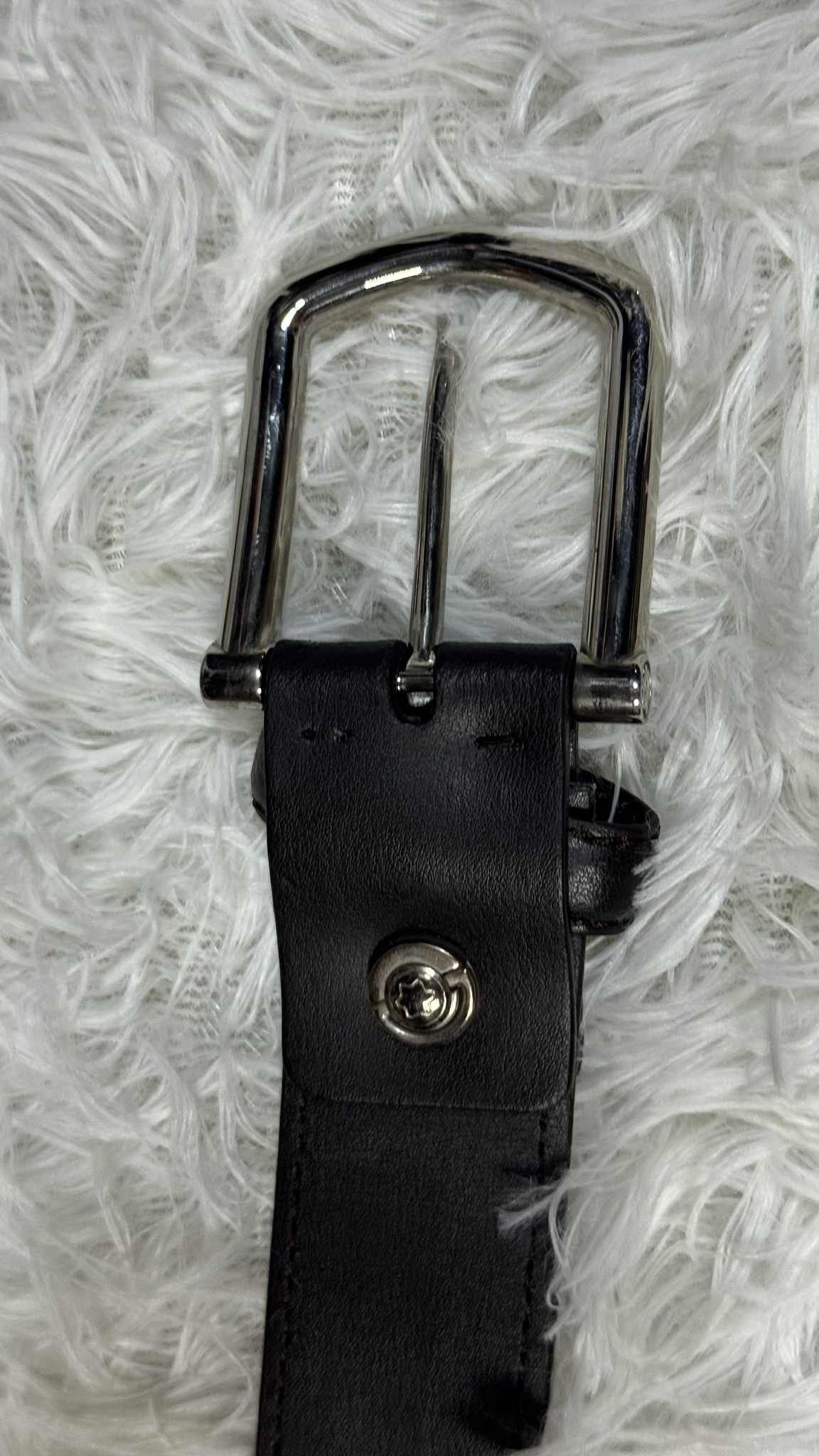 Montblanc Montblanc Genuine Leather Elastic Belt Men's Size 36 - 4 Thumbnail